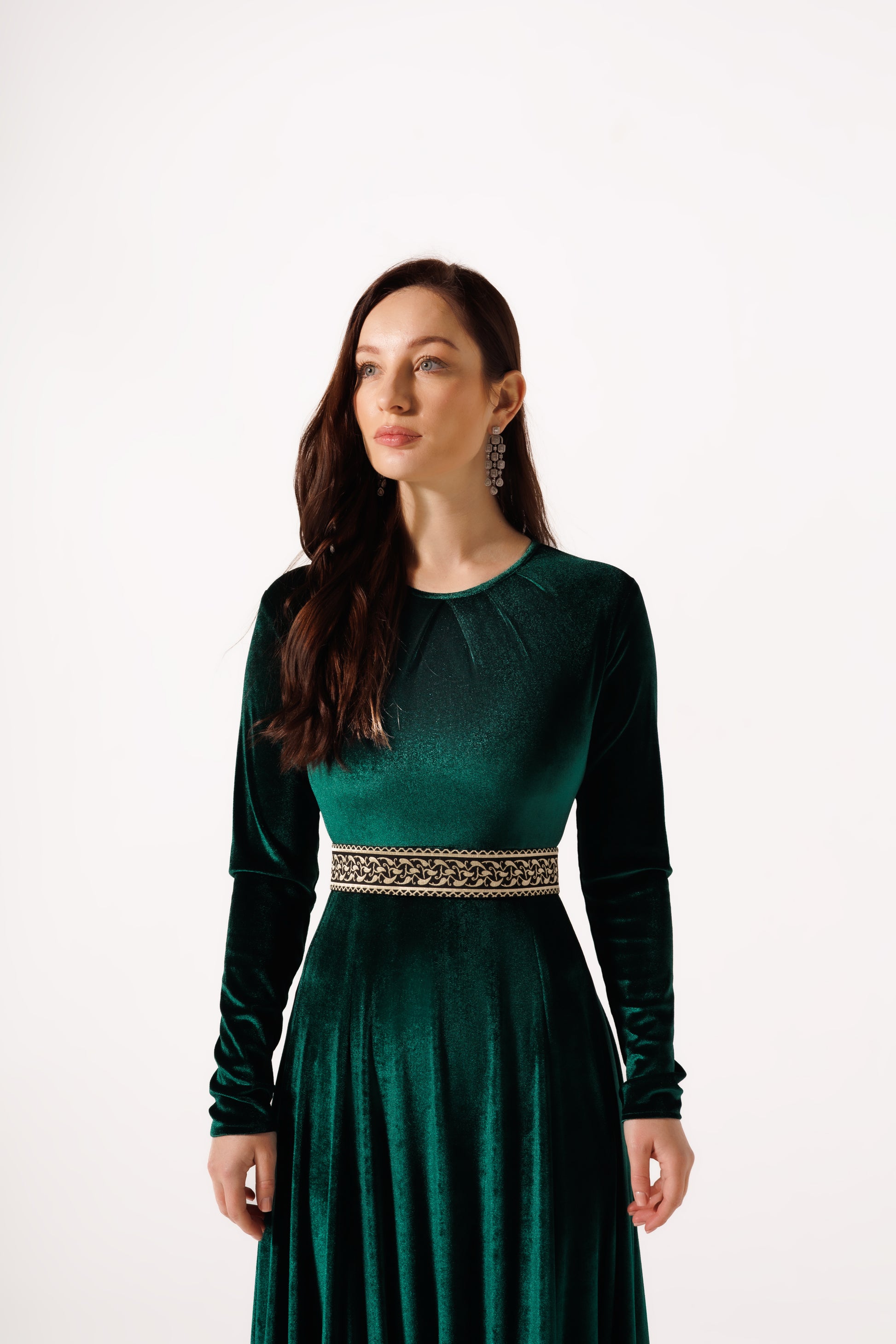 Malika Dress | Dark Green Black Swan Fashion