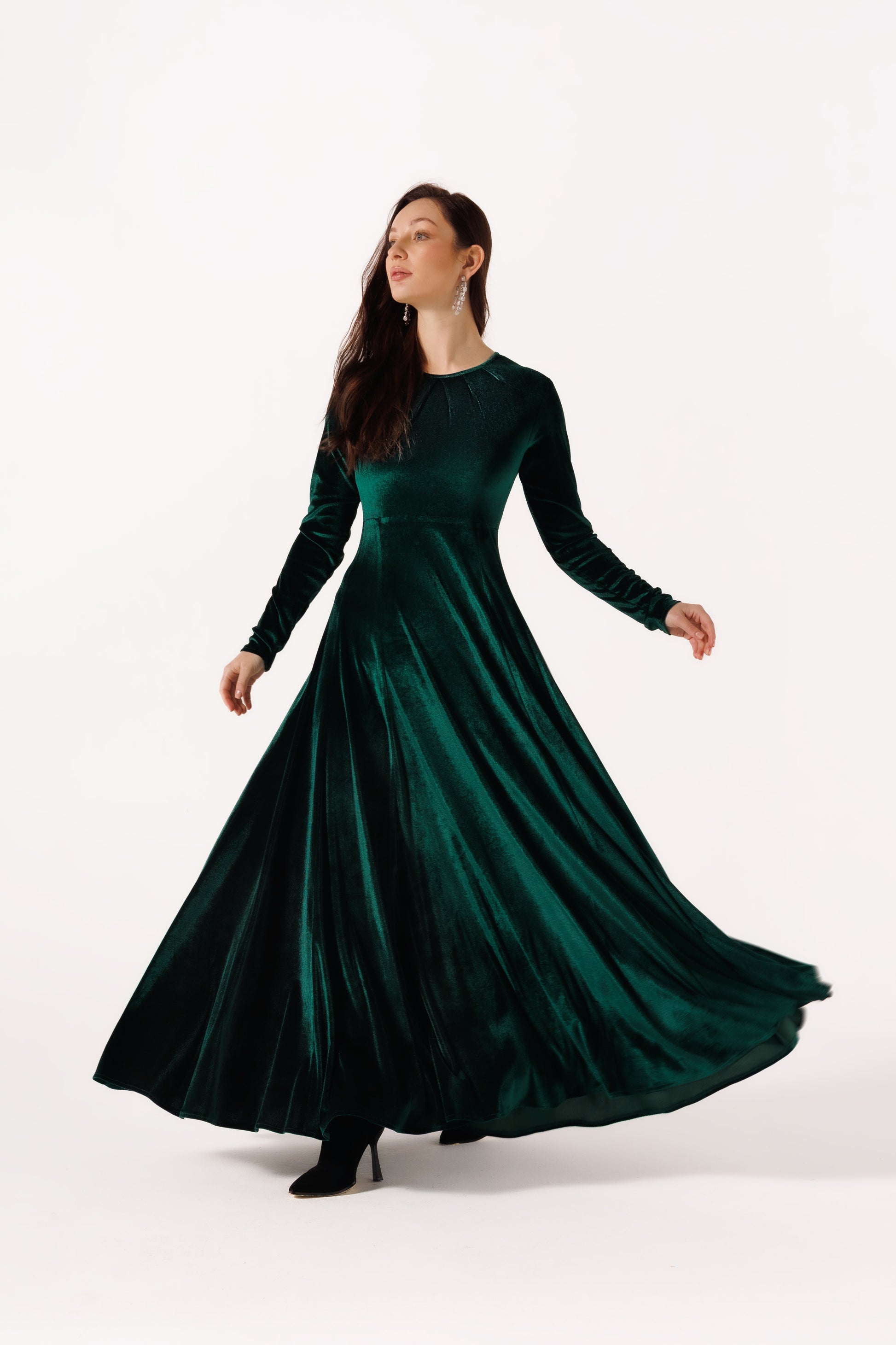 Malika Dress | Dark Green Black Swan Fashion
