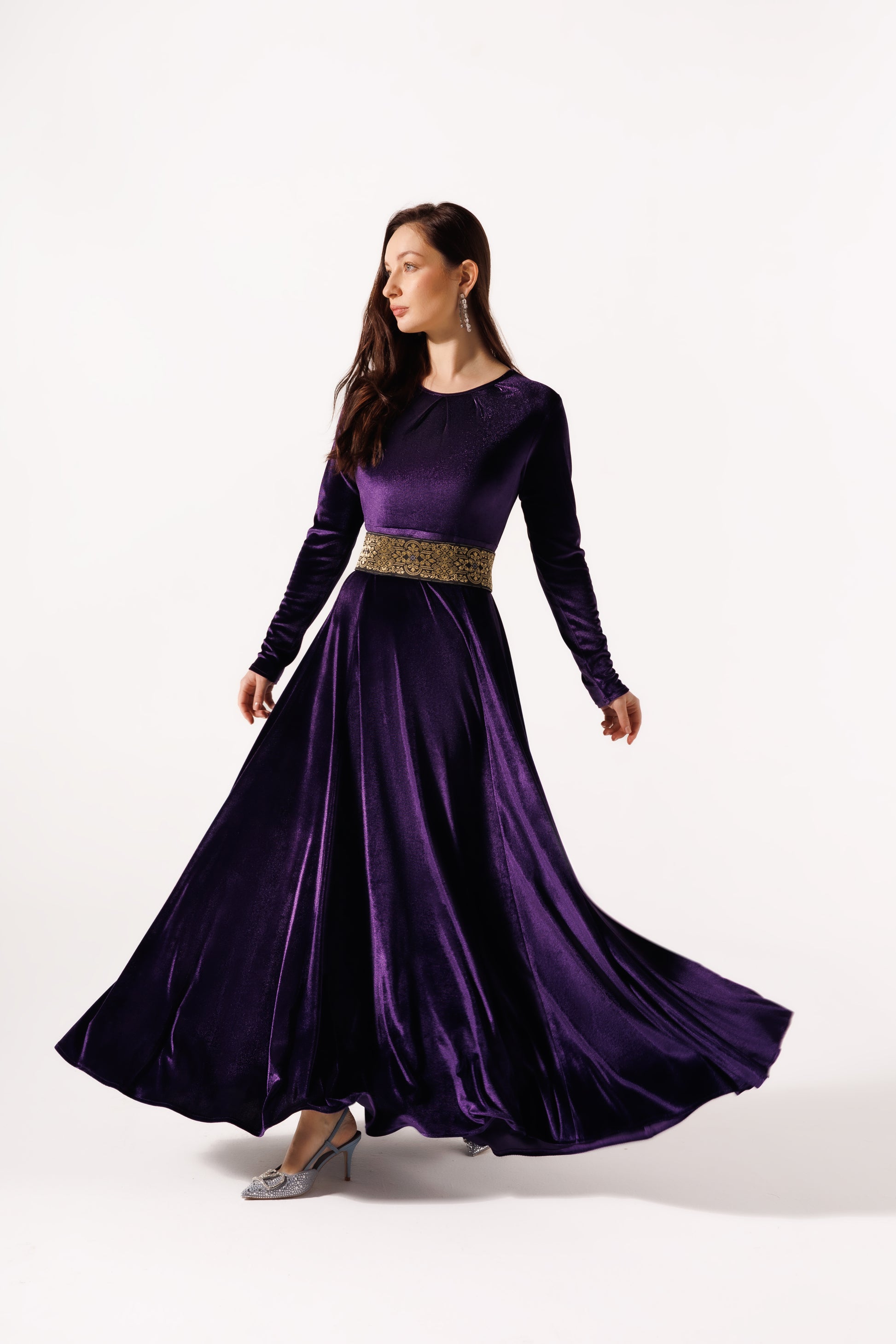 Malika Dress | Purple Black Swan Fashion