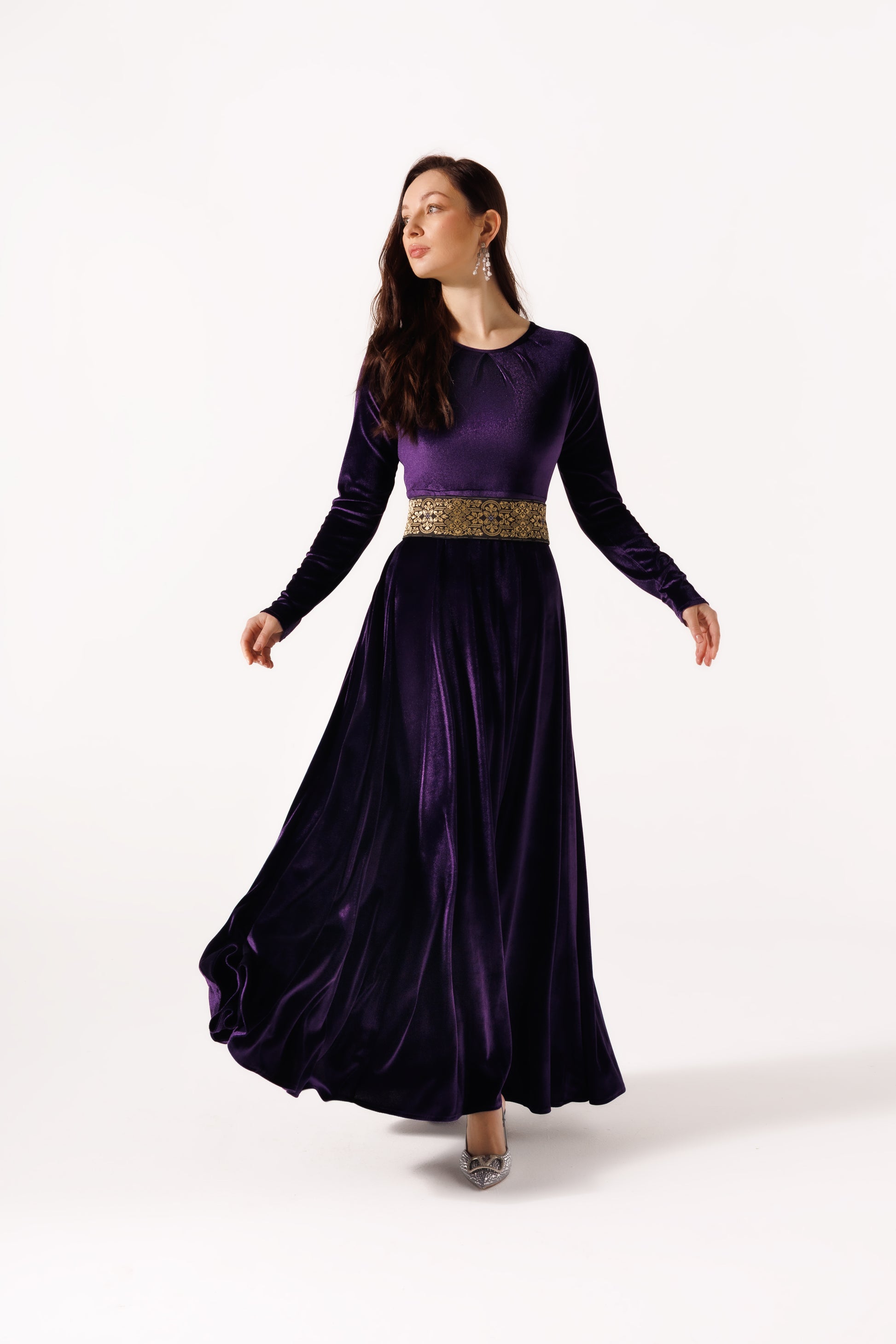 Malika Dress | Purple Black Swan Fashion