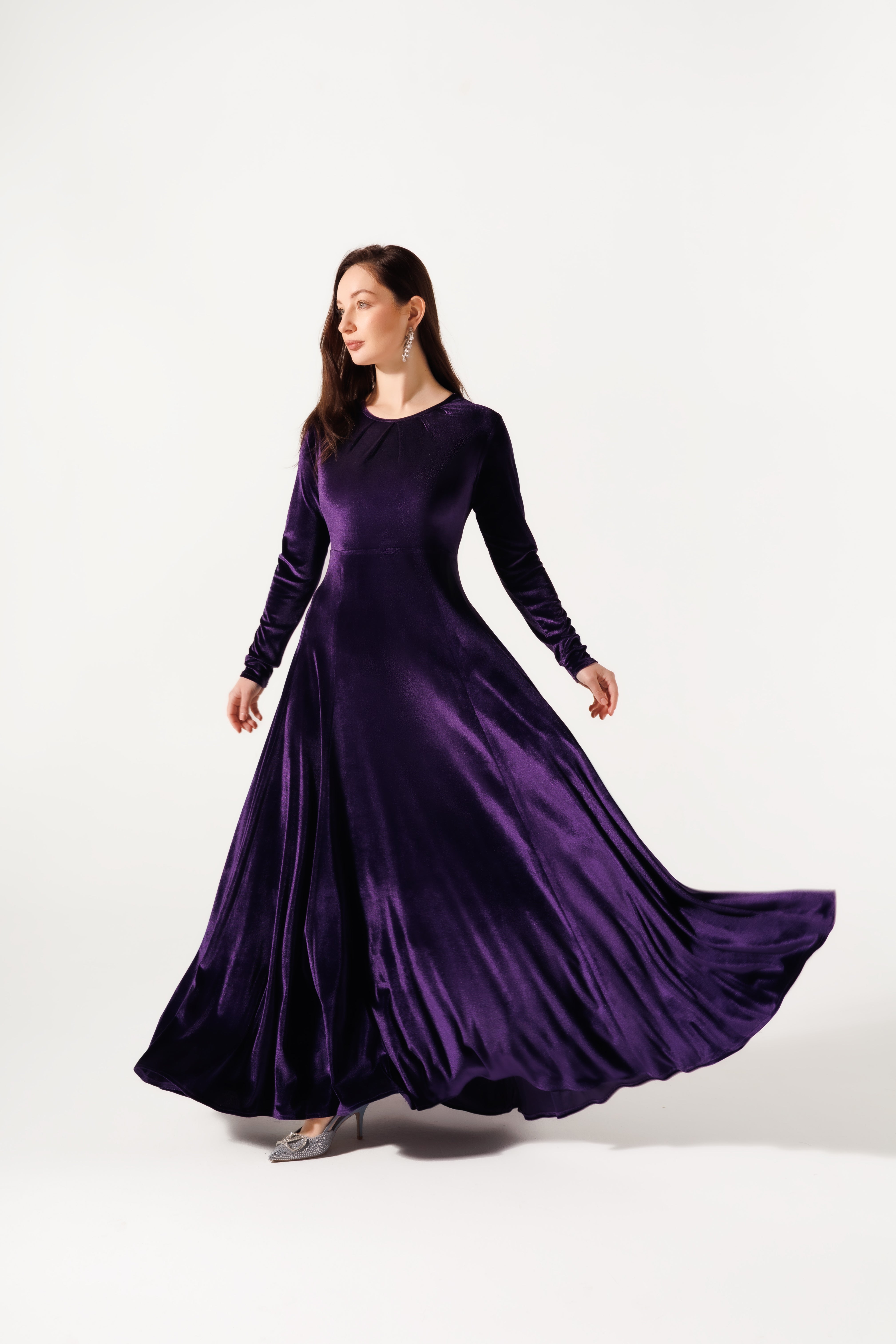 Malika Dress | Purple Black Swan Fashion