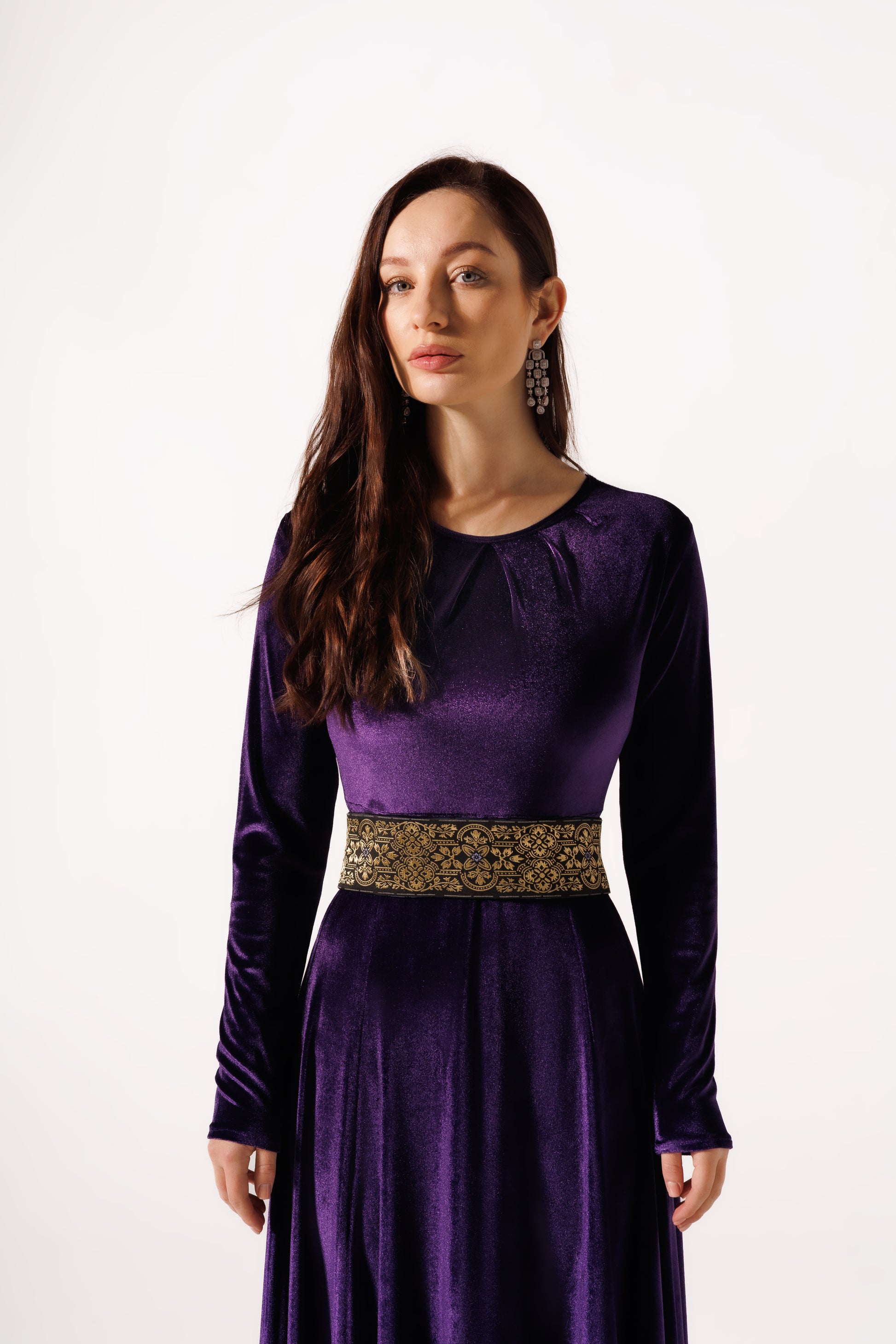Malika Dress | Purple Black Swan Fashion