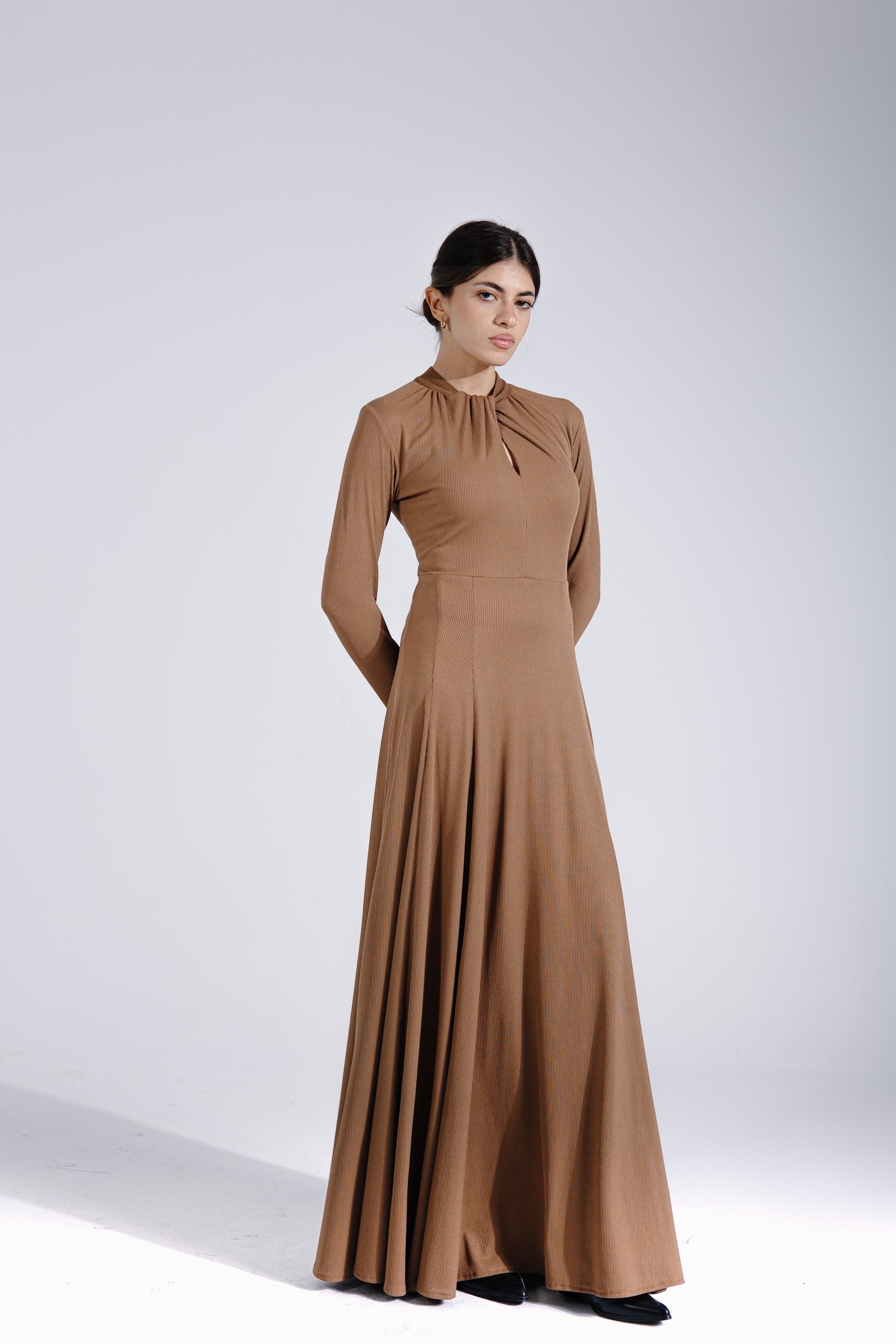 Margaret Dress | Hazelnut Black Swan Fashion