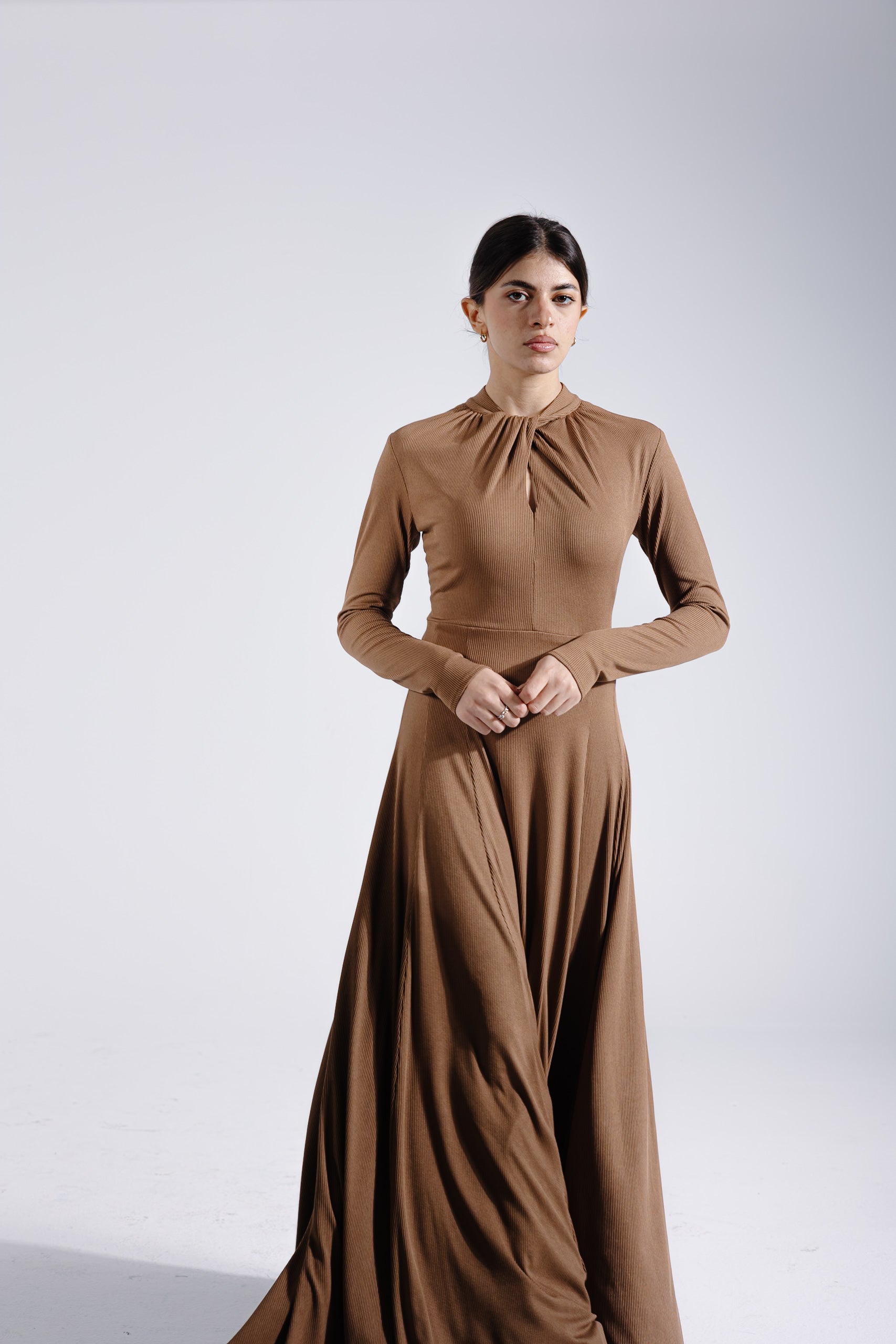 Margaret Dress | Hazelnut Black Swan Fashion