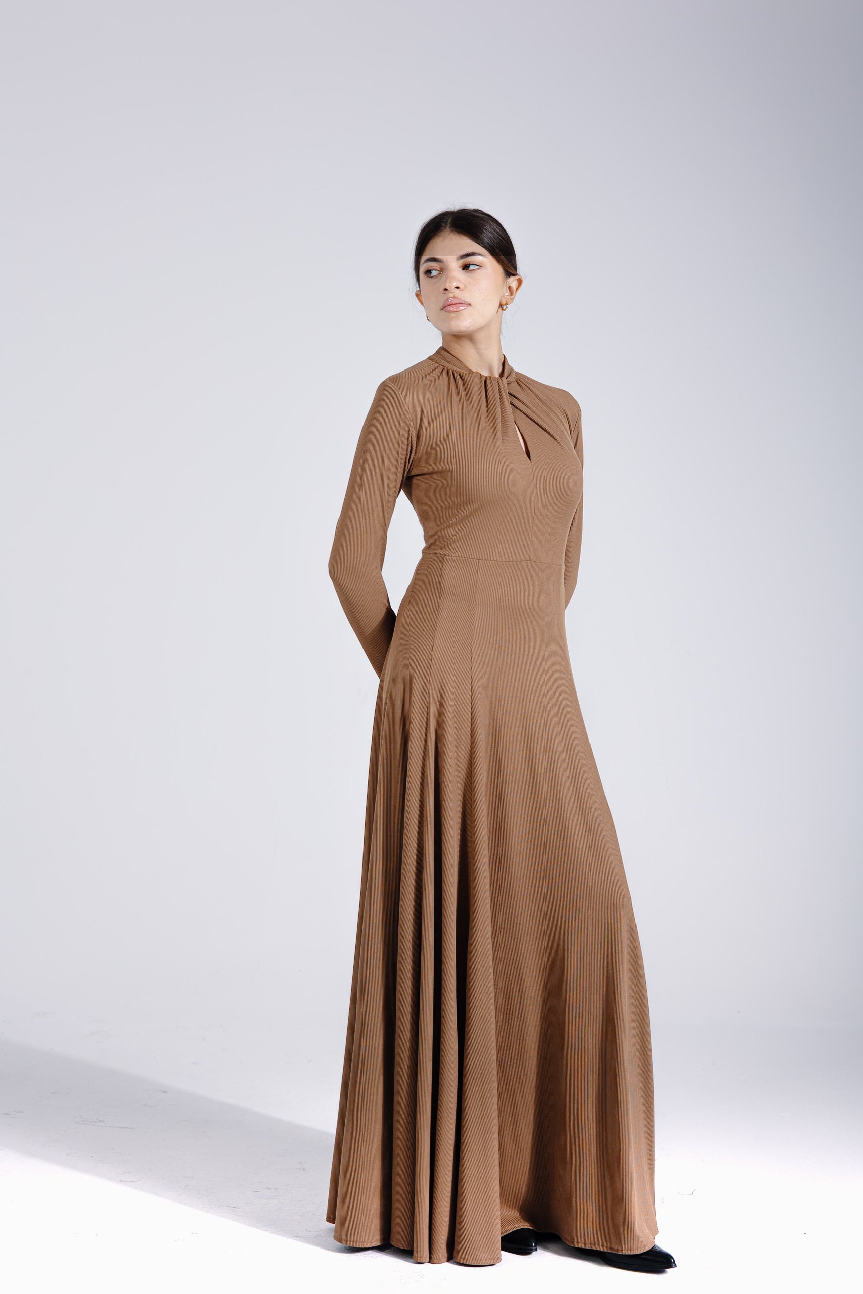 Margaret Dress | Hazelnut Black Swan Fashion