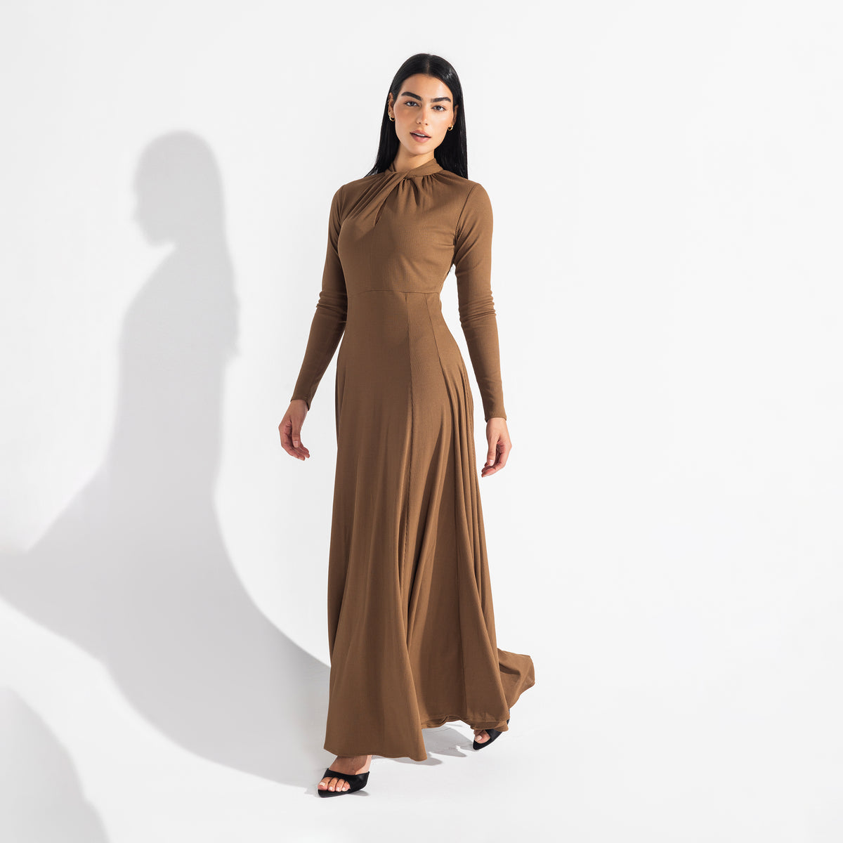Margaret Dress | Hazelnut Black Swan Fashion