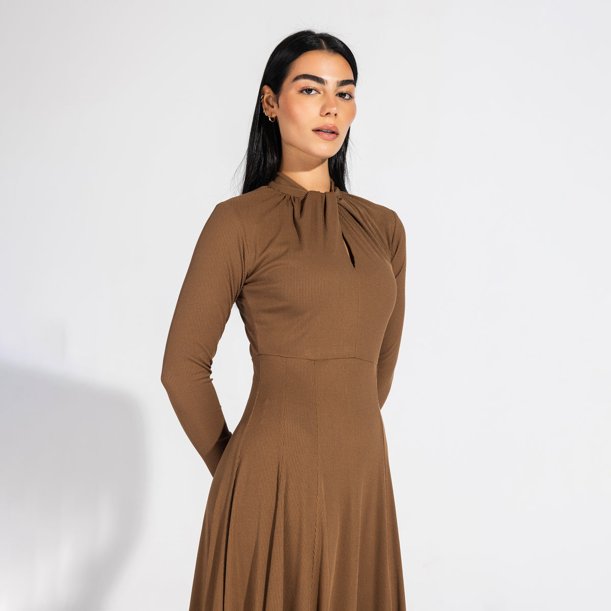 Margaret Dress | Hazelnut Black Swan Fashion