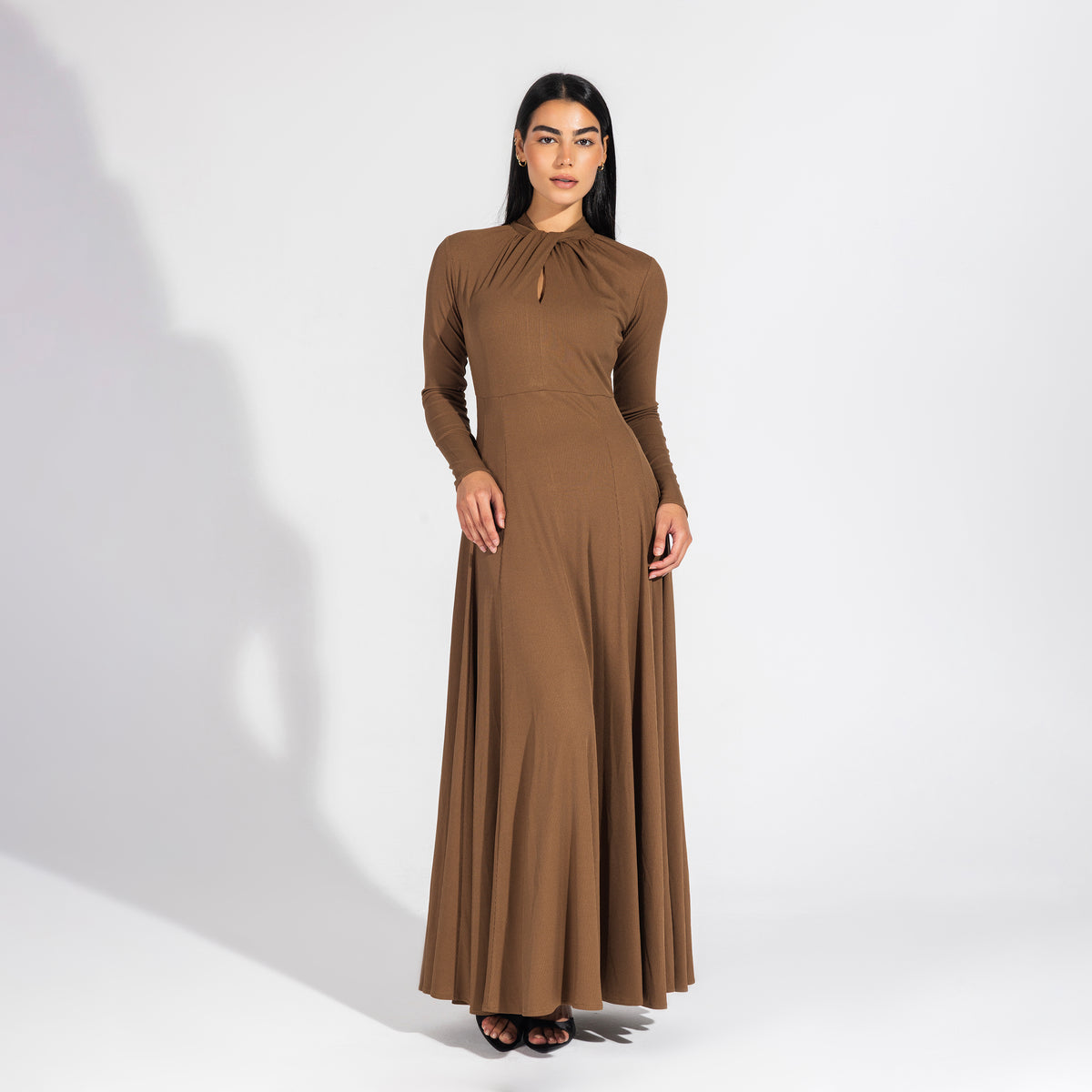 Margaret Dress | Hazelnut Black Swan Fashion