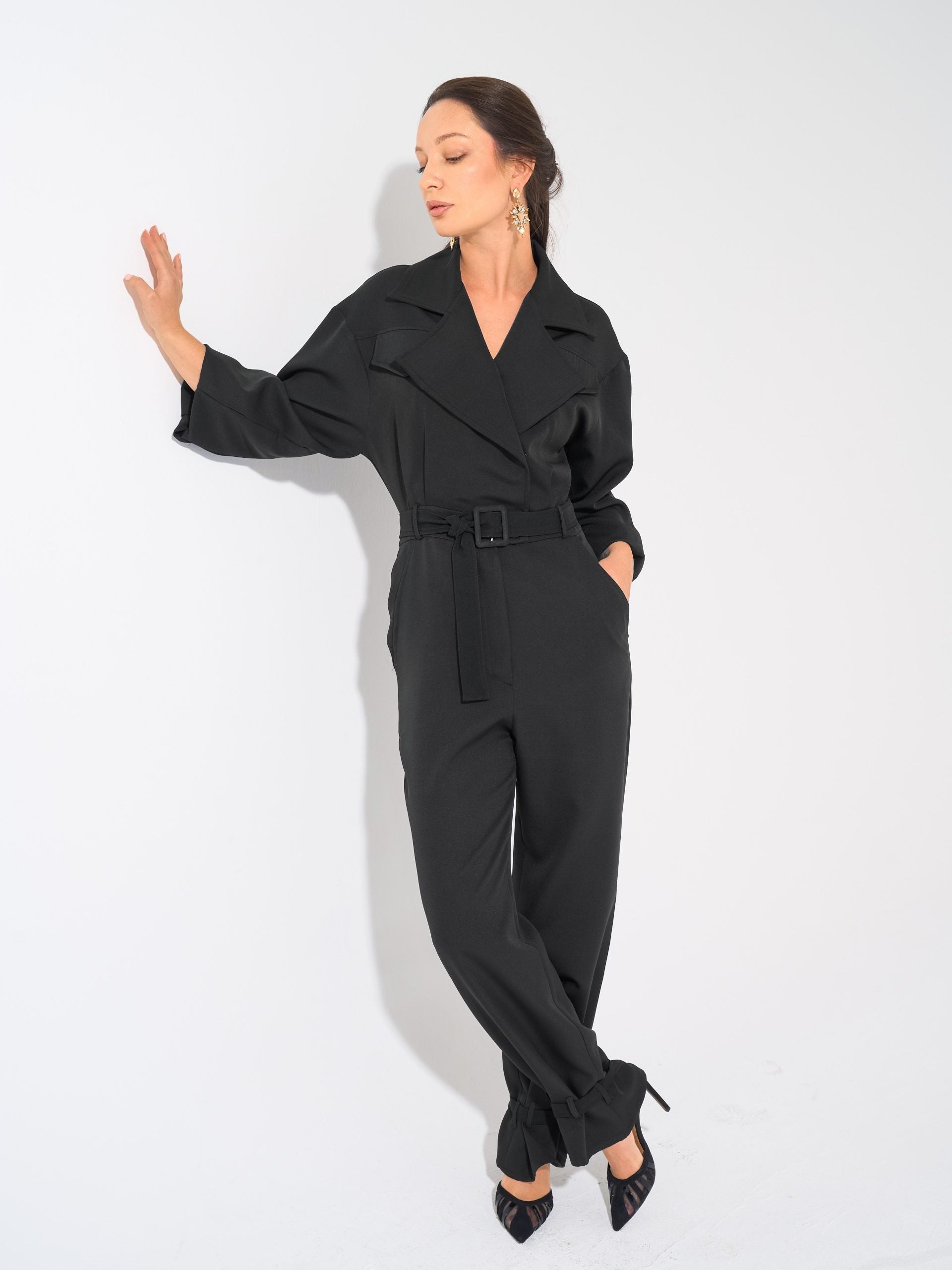 Military jumpsuit | Black Black Swan Fashion