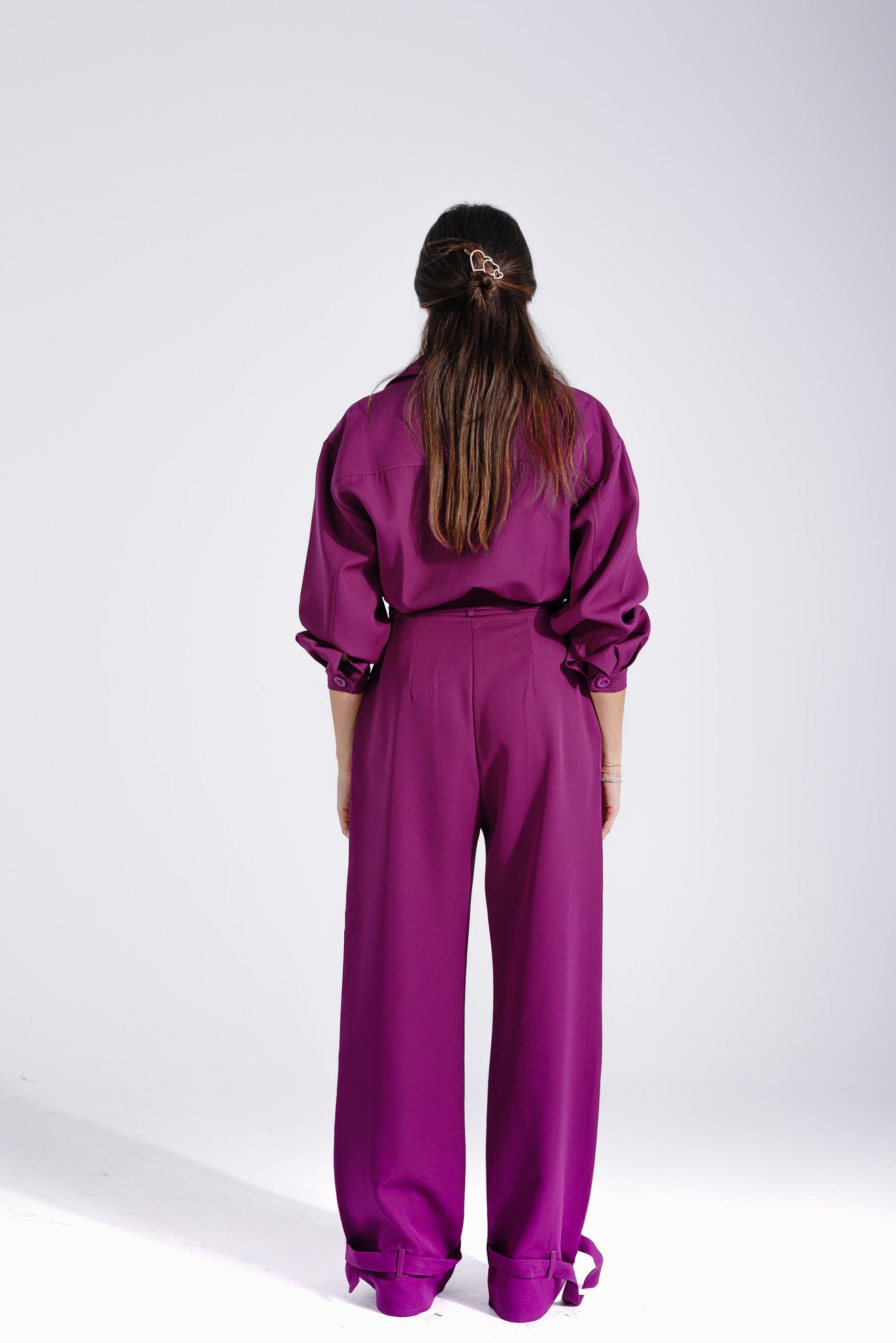 Military jumpsuit | Purple Black Swan Fashion