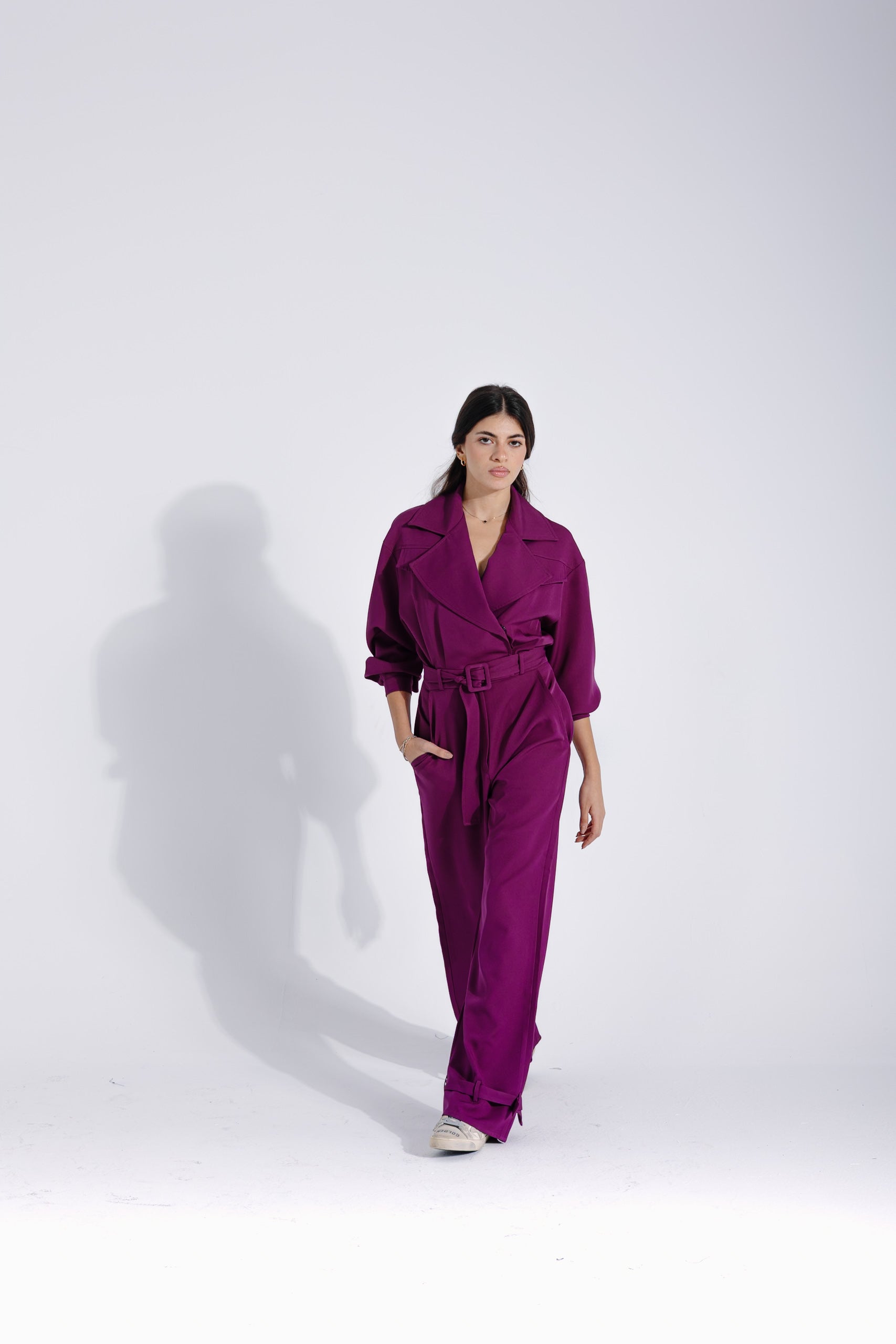 Military jumpsuit | Purple Black Swan Fashion