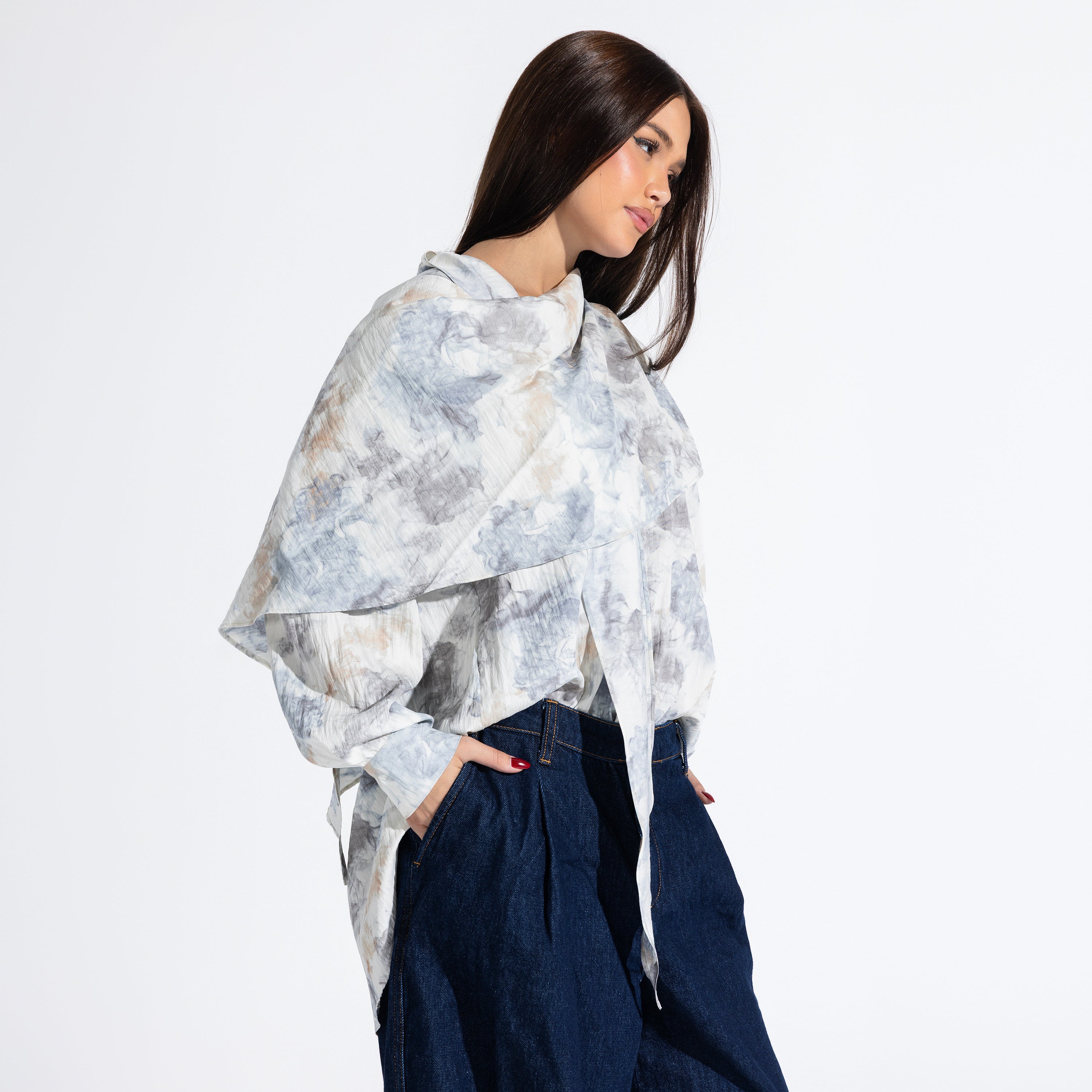 Phoebe Blouse | Cloud Black Swan Fashion