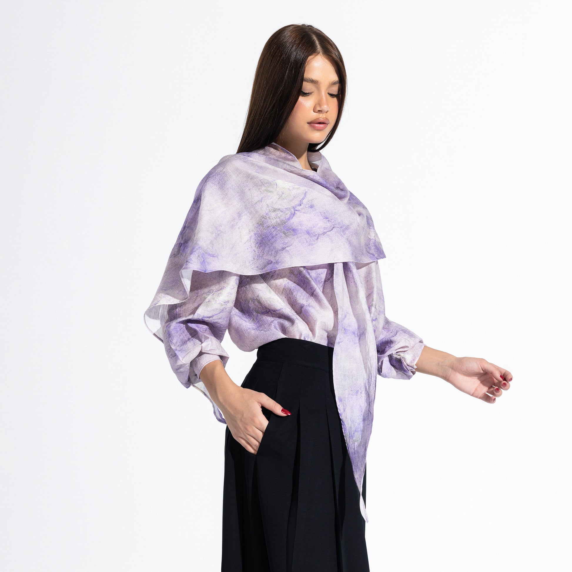 Phoebe Blouse | Lilac Black Swan Fashion