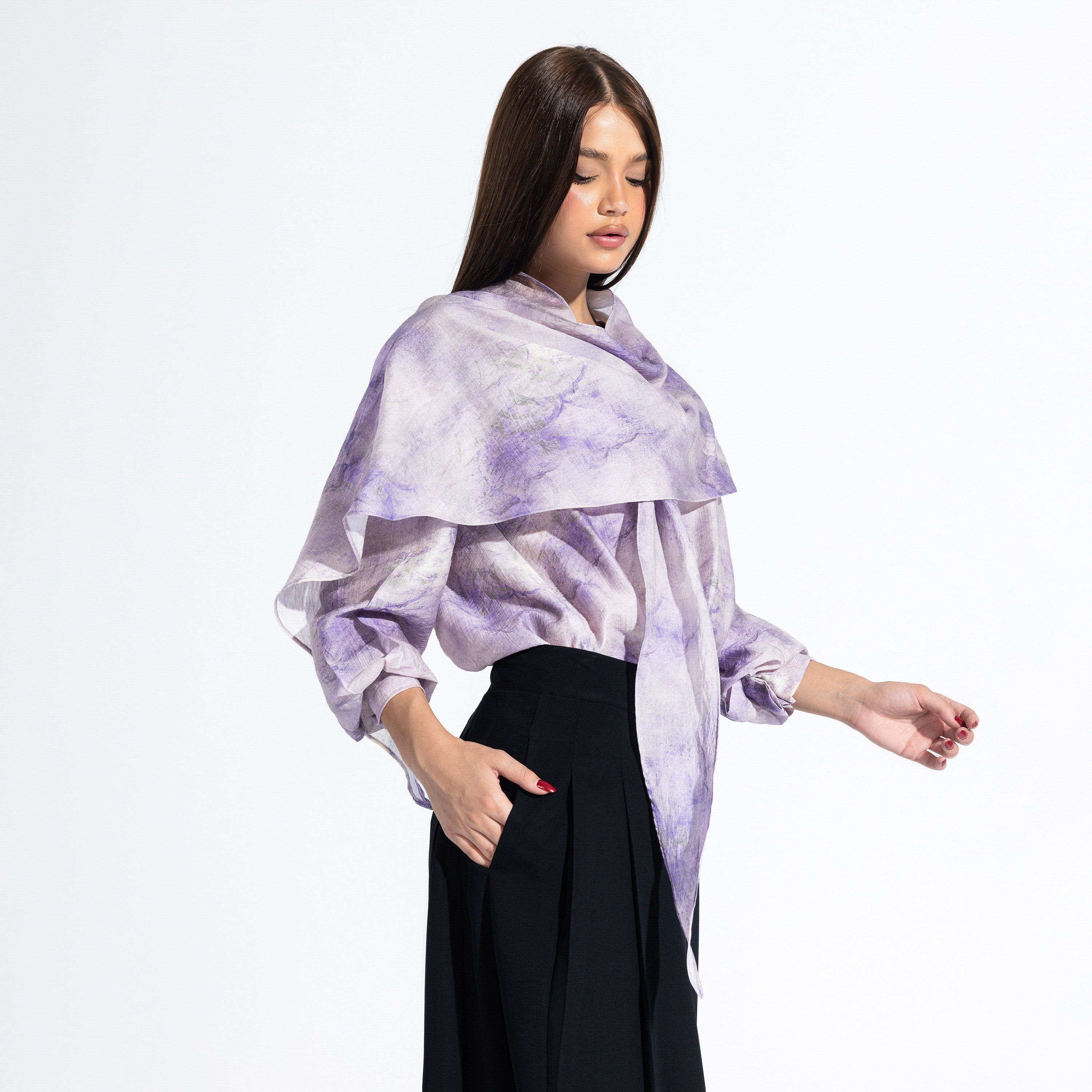 Phoebe Blouse | Lilac Black Swan Fashion