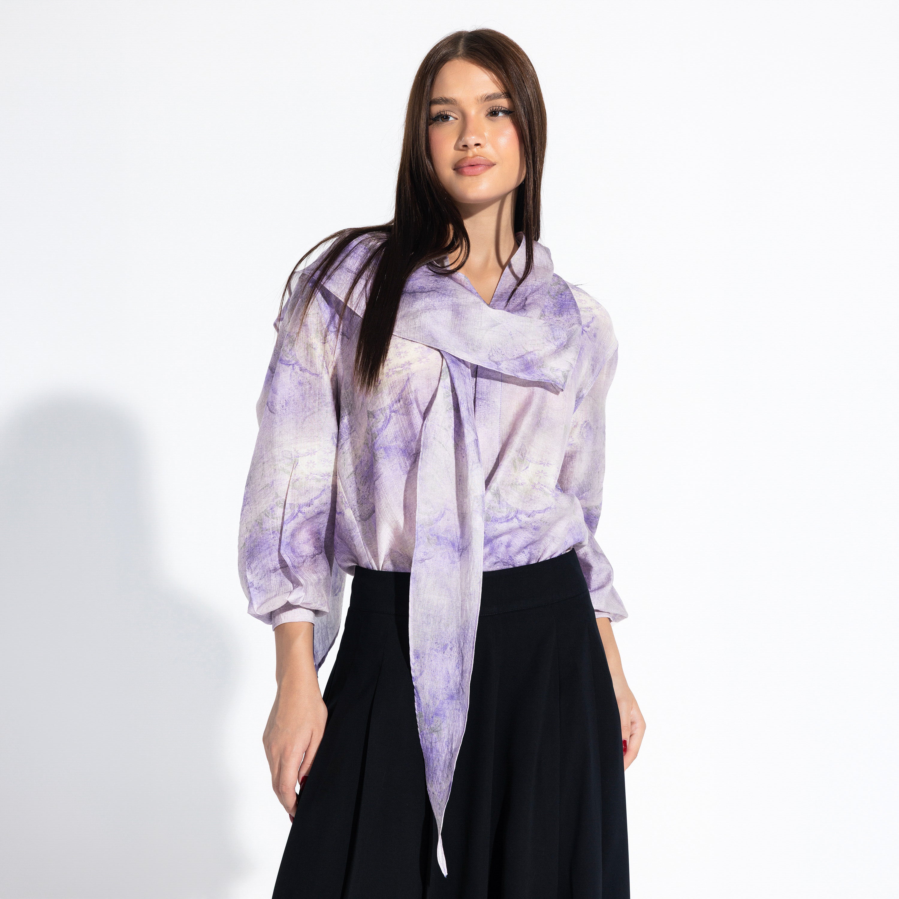 Phoebe Blouse | Lilac Black Swan Fashion