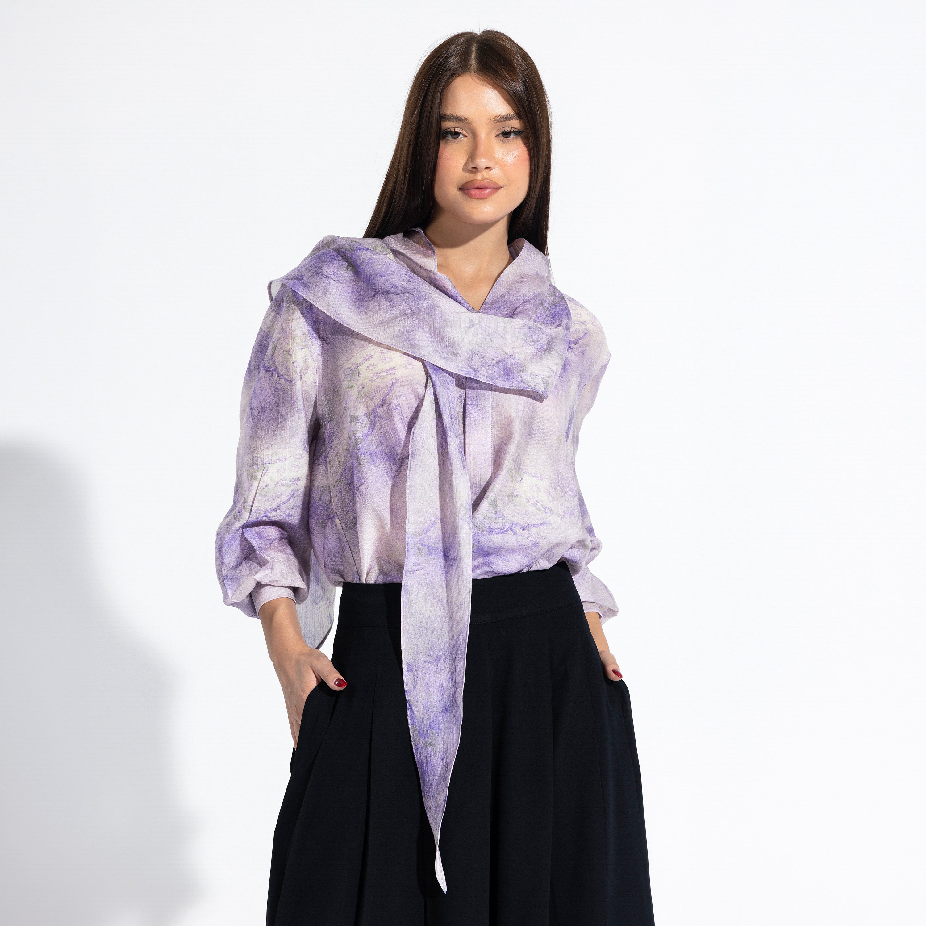 Phoebe Blouse | Lilac Black Swan Fashion