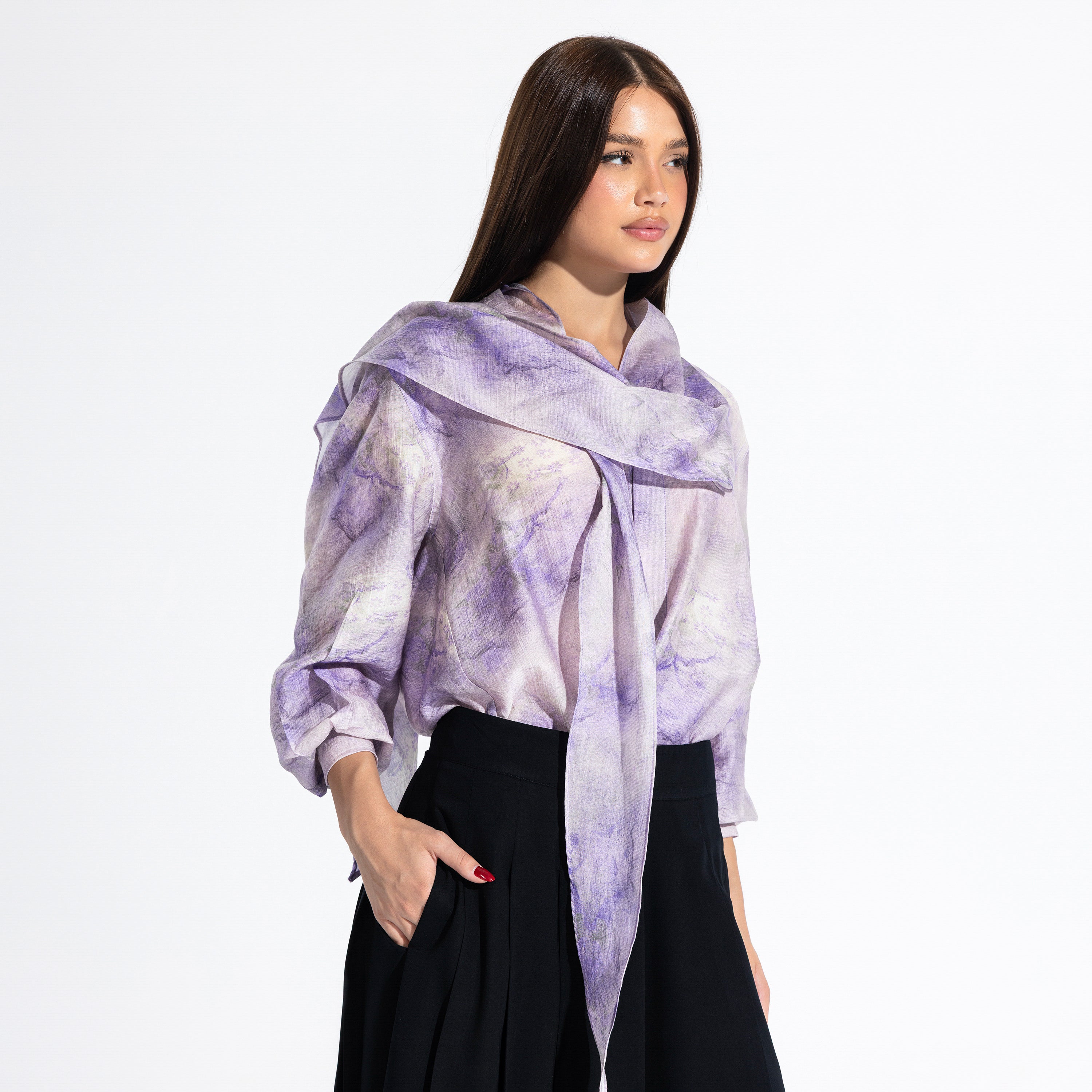 Phoebe Blouse | Lilac Black Swan Fashion