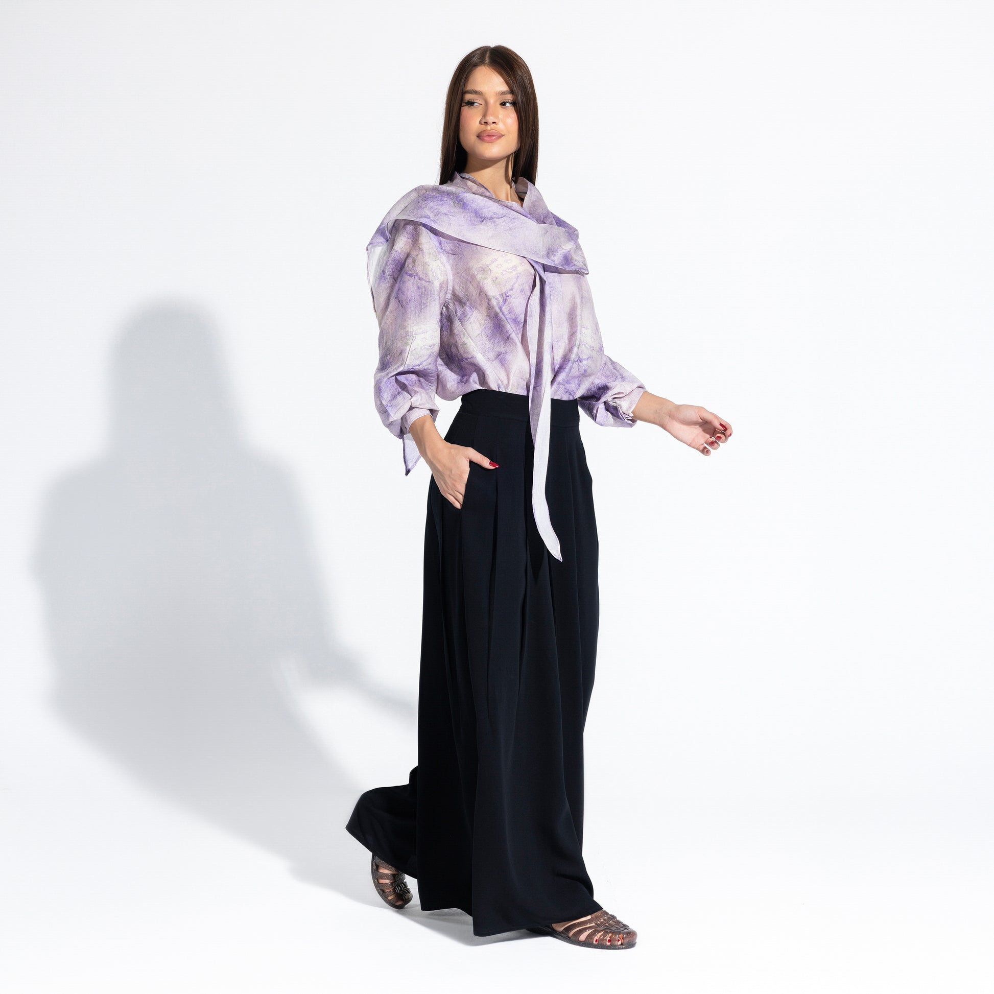 Phoebe Blouse | Lilac Black Swan Fashion