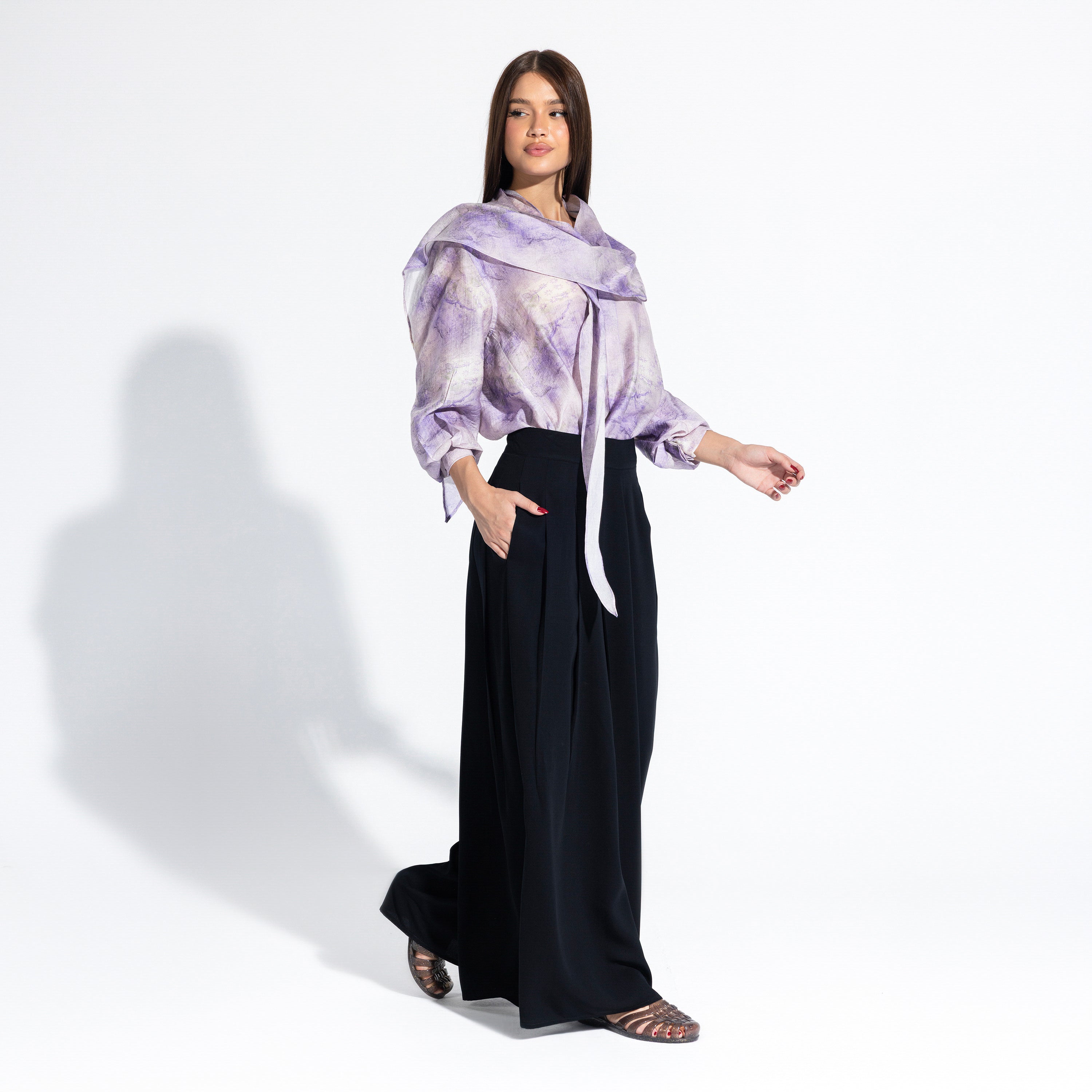 Phoebe Blouse | Lilac Black Swan Fashion