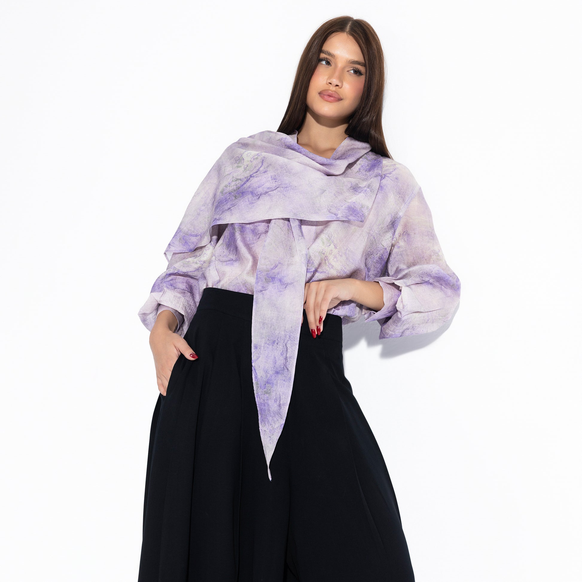 Phoebe Blouse | Lilac Black Swan Fashion