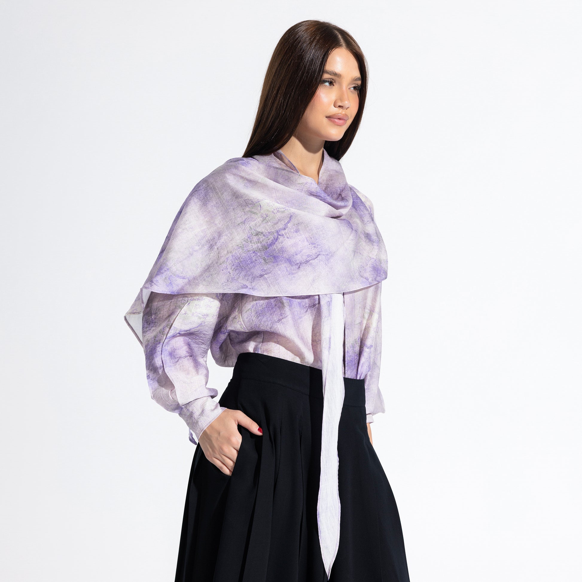 Phoebe Blouse | Lilac Black Swan Fashion
