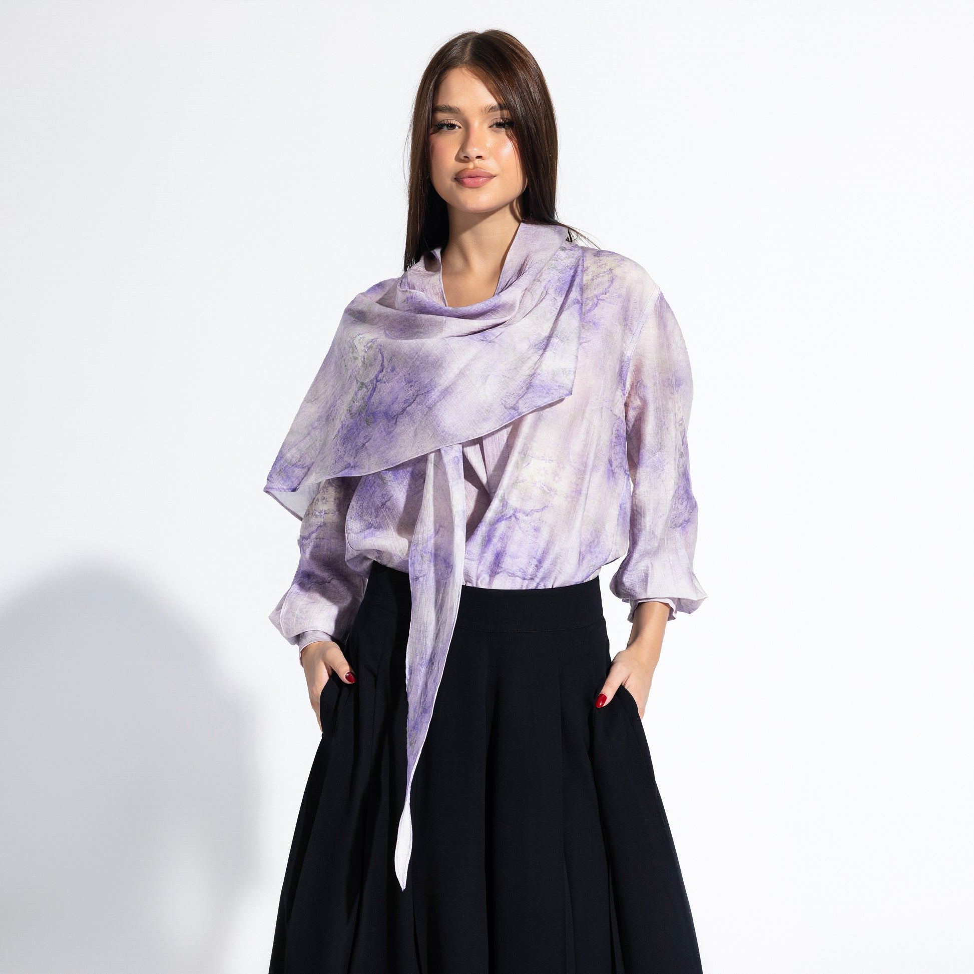 Phoebe Blouse | Lilac Black Swan Fashion