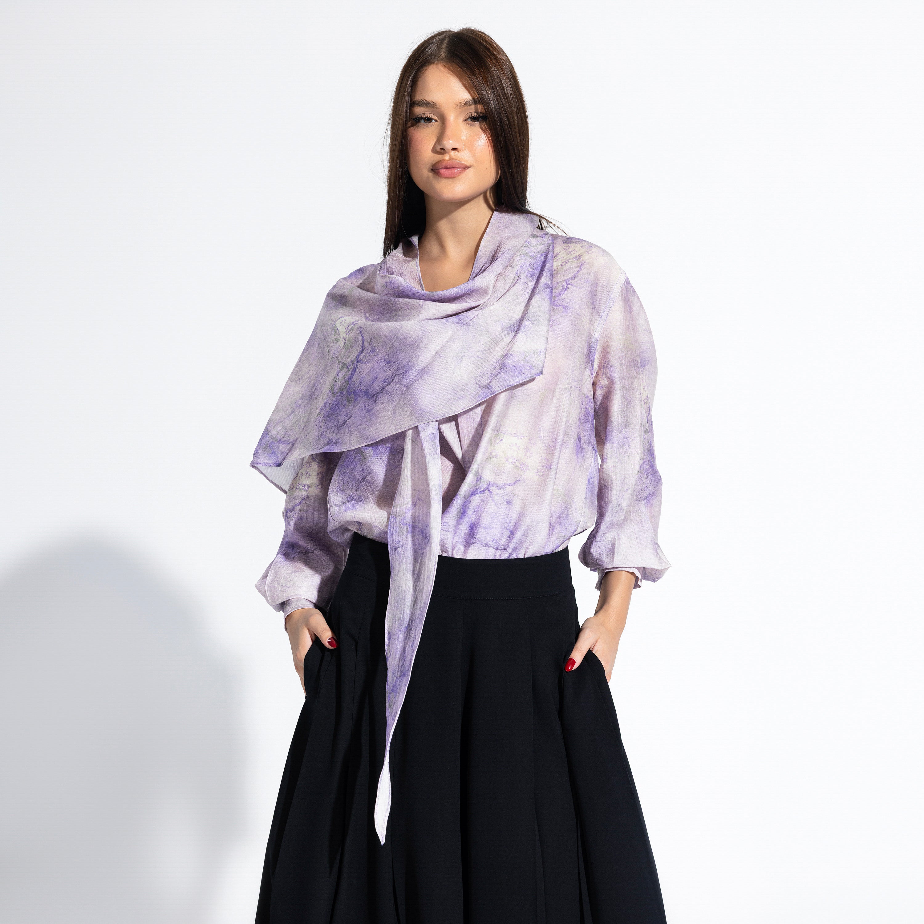 Phoebe Blouse | Lilac Black Swan Fashion