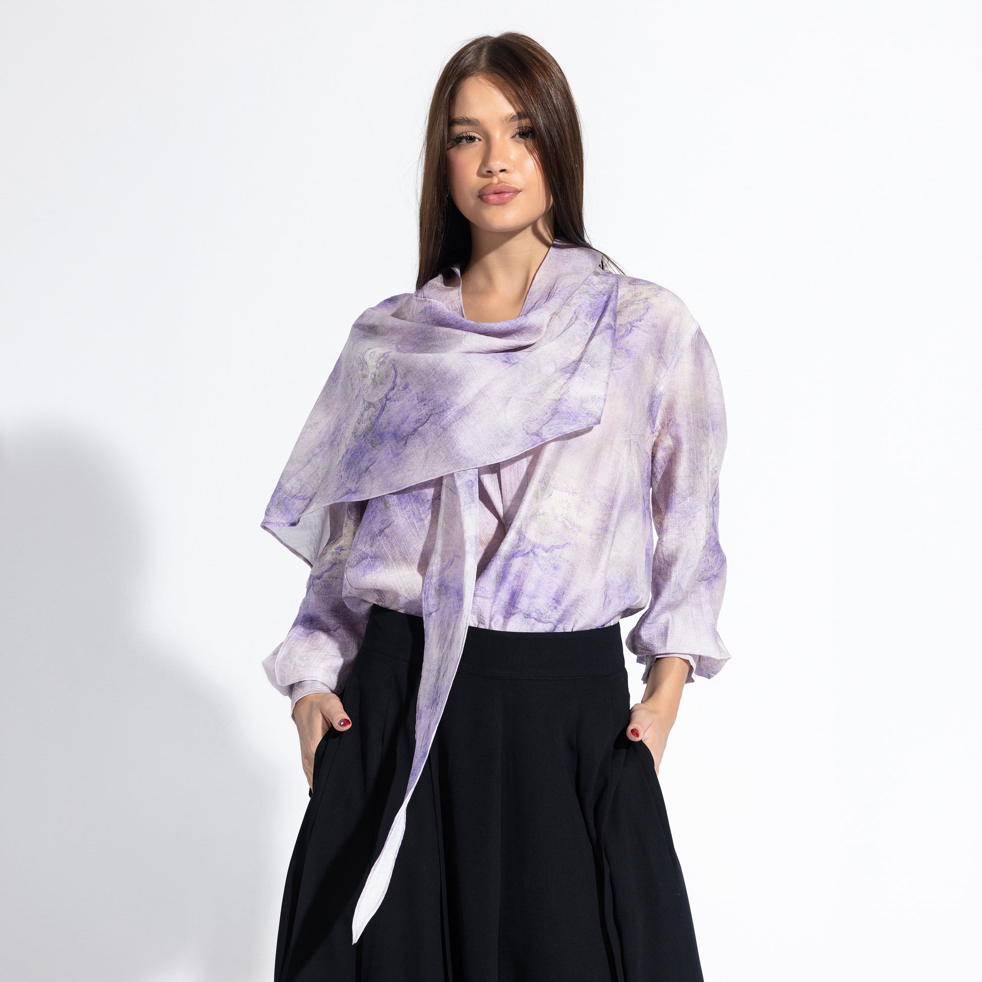 Phoebe Blouse | Lilac Black Swan Fashion