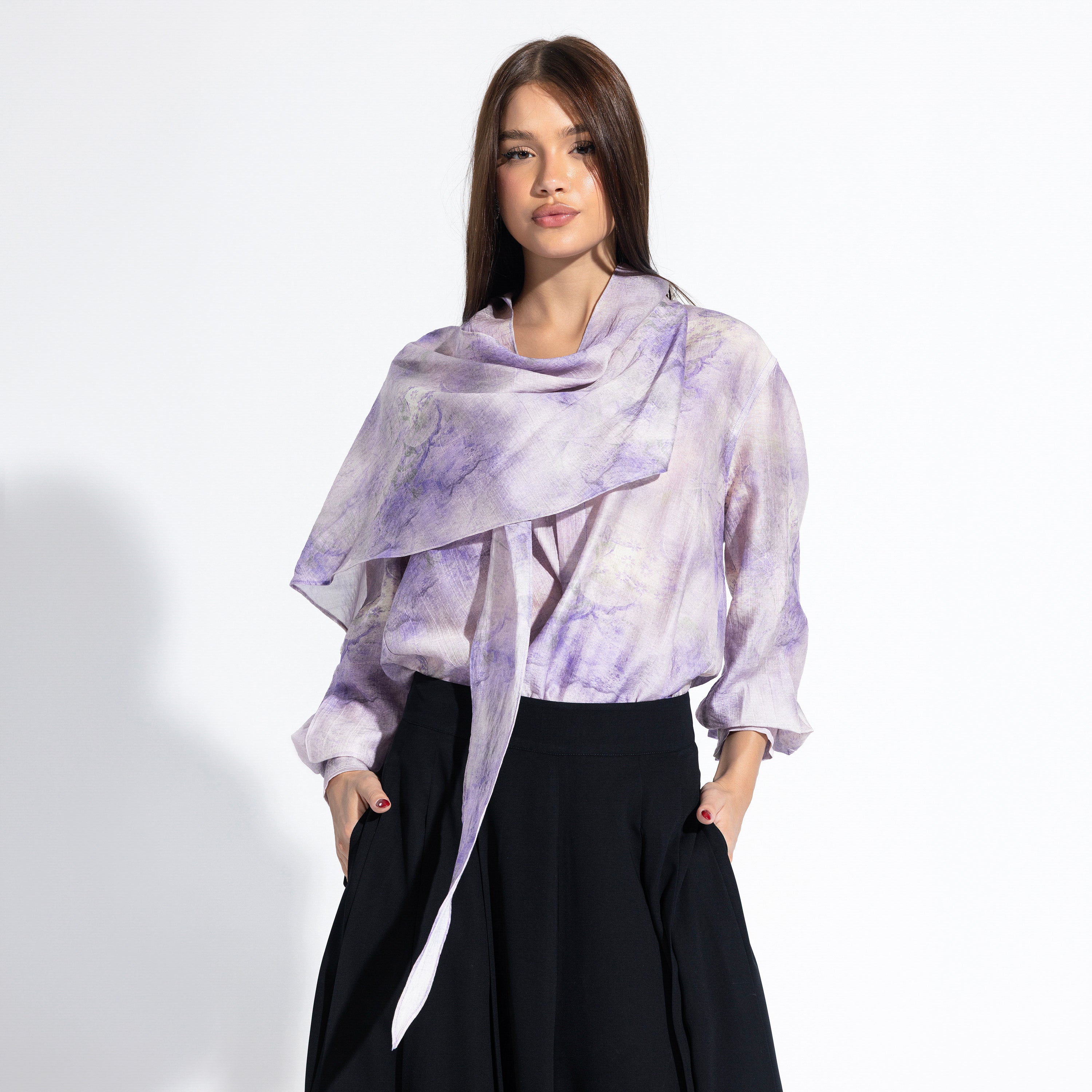 Phoebe Blouse | Lilac Black Swan Fashion