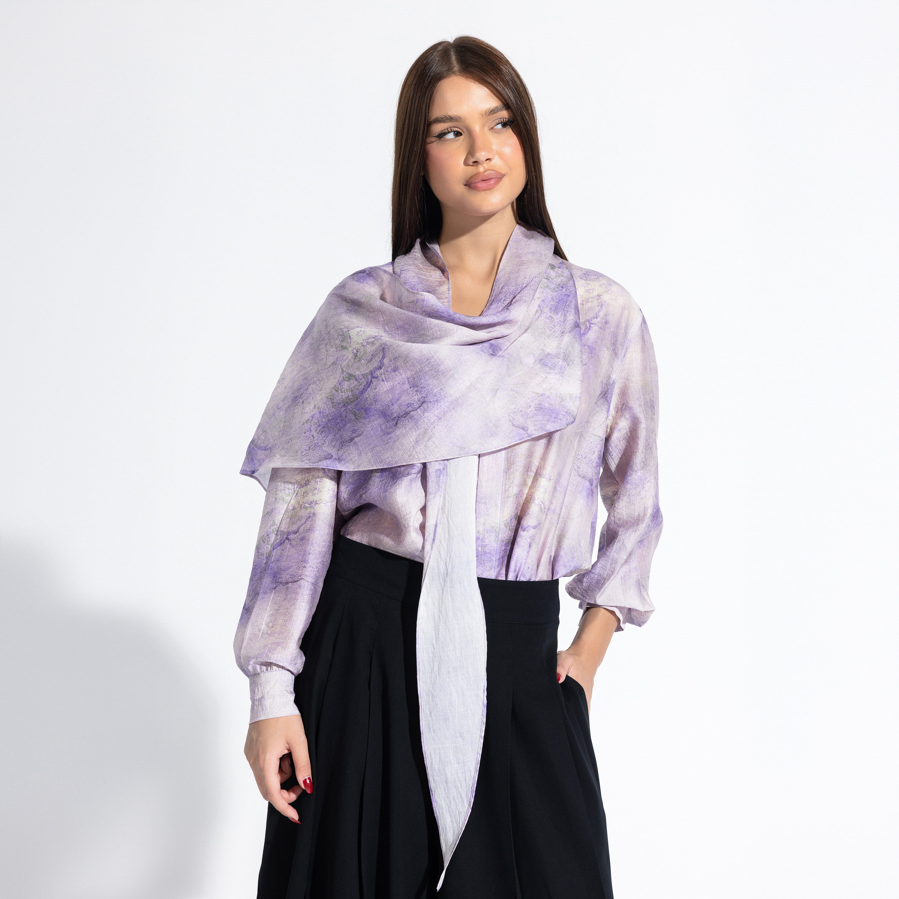 Phoebe Blouse | Lilac Black Swan Fashion