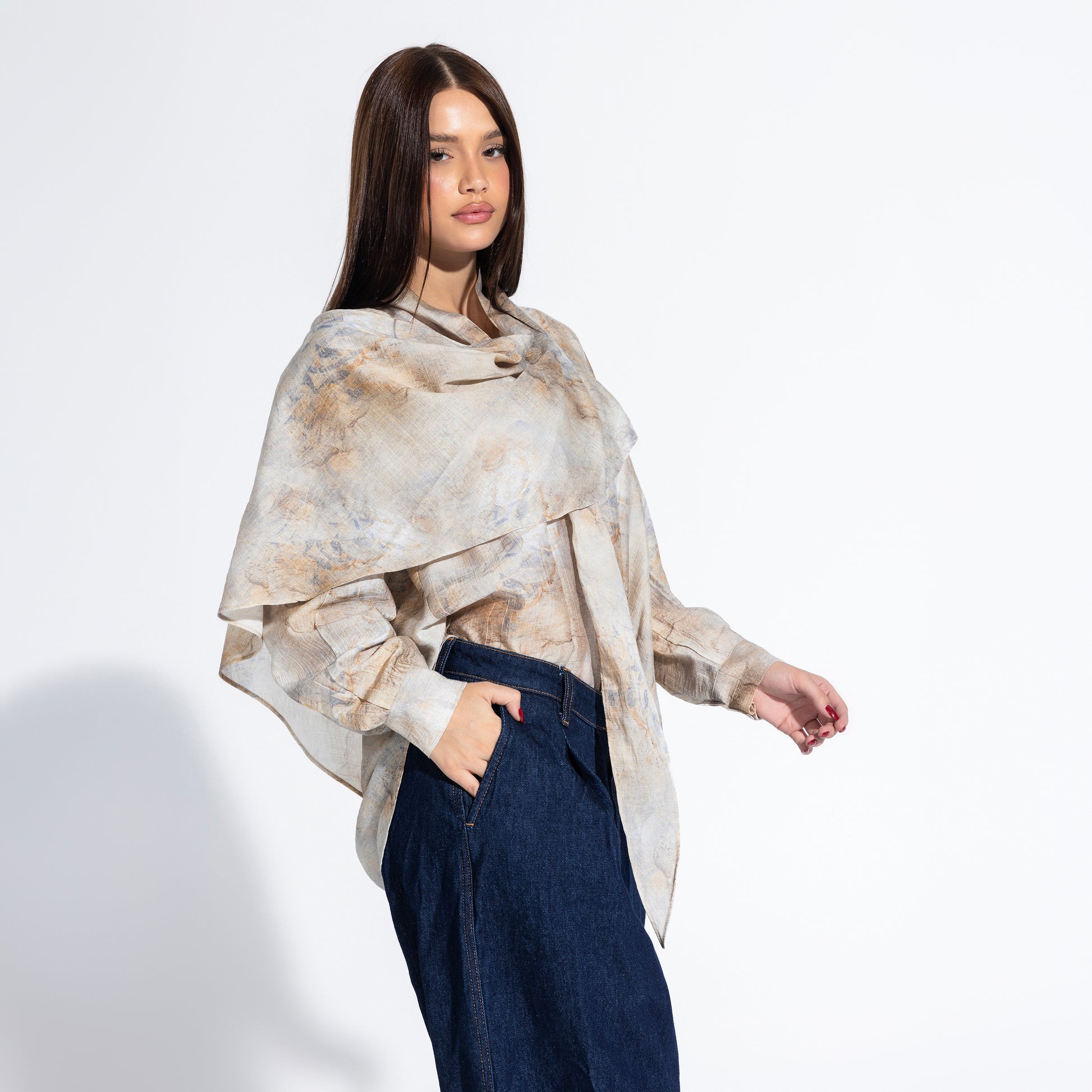 Phoebe Blouse | Sand Black Swan Fashion