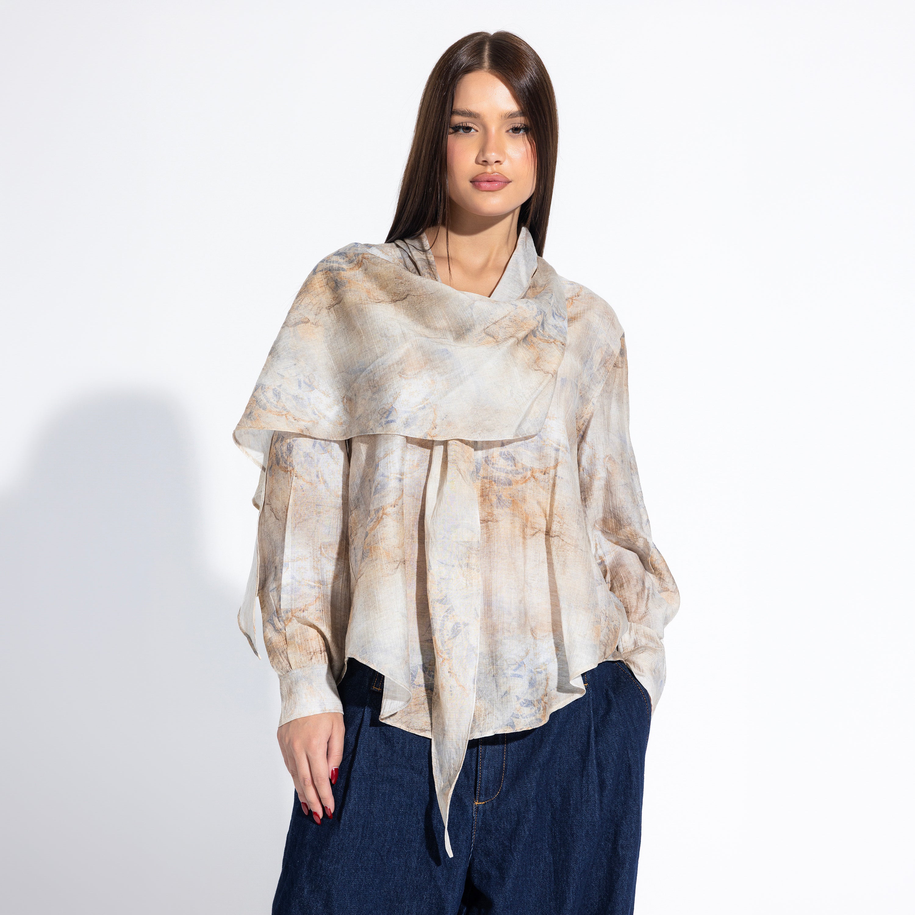 Phoebe Blouse | Sand Black Swan Fashion
