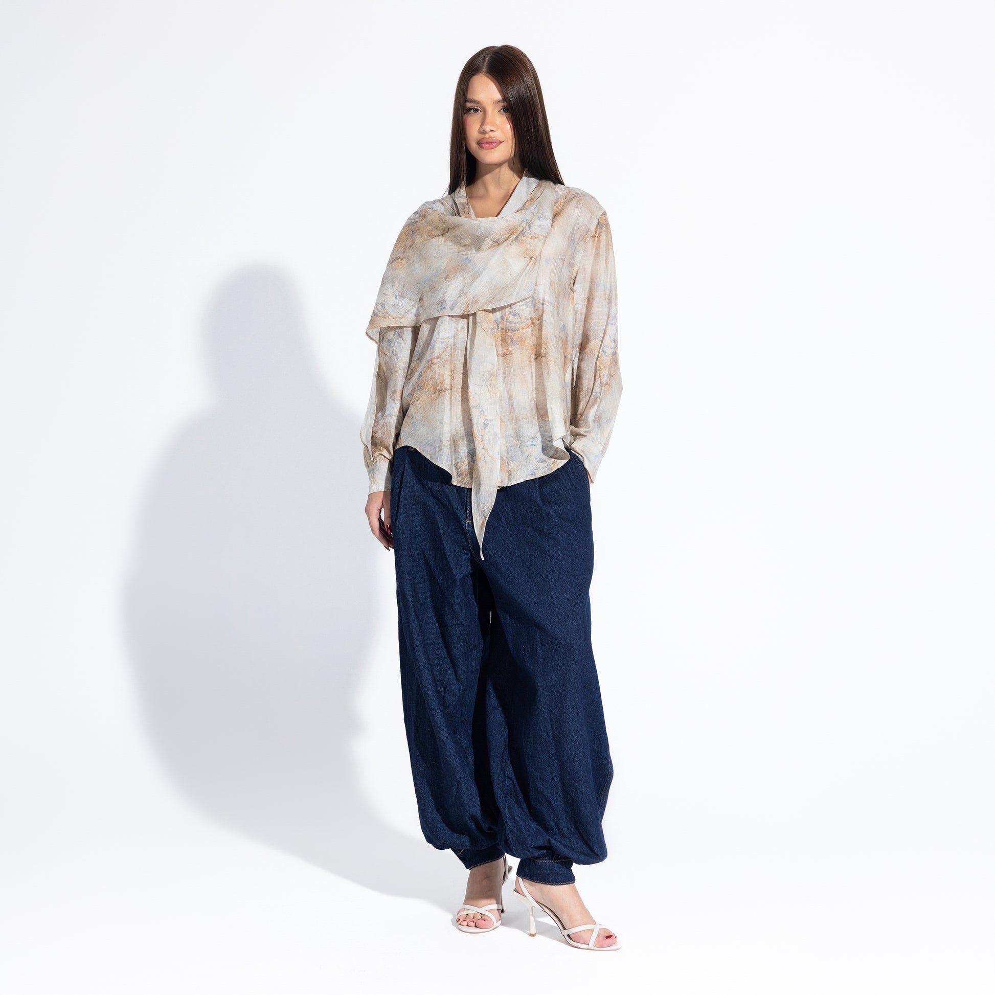 Phoebe Blouse | Sand Black Swan Fashion