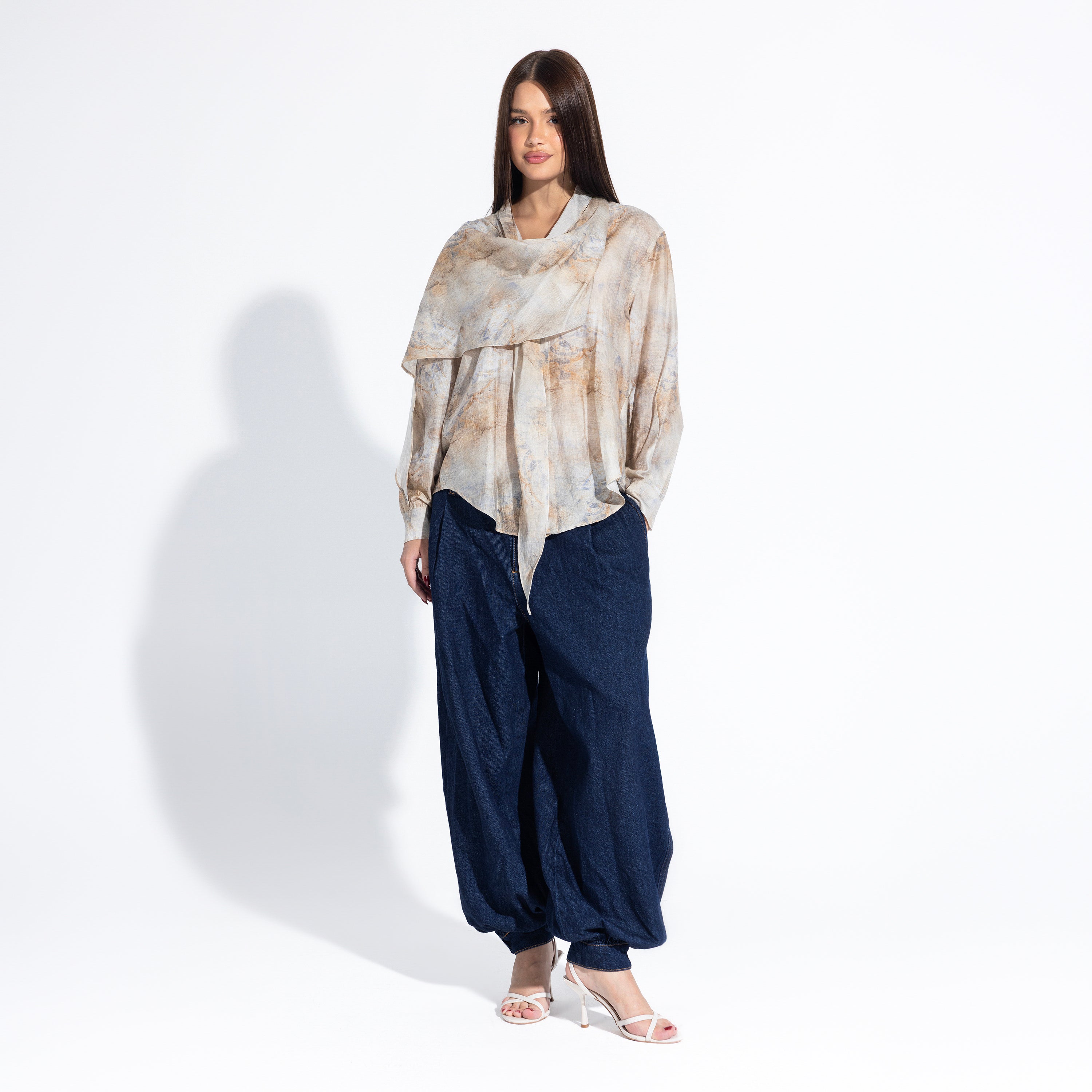 Phoebe Blouse | Sand Black Swan Fashion