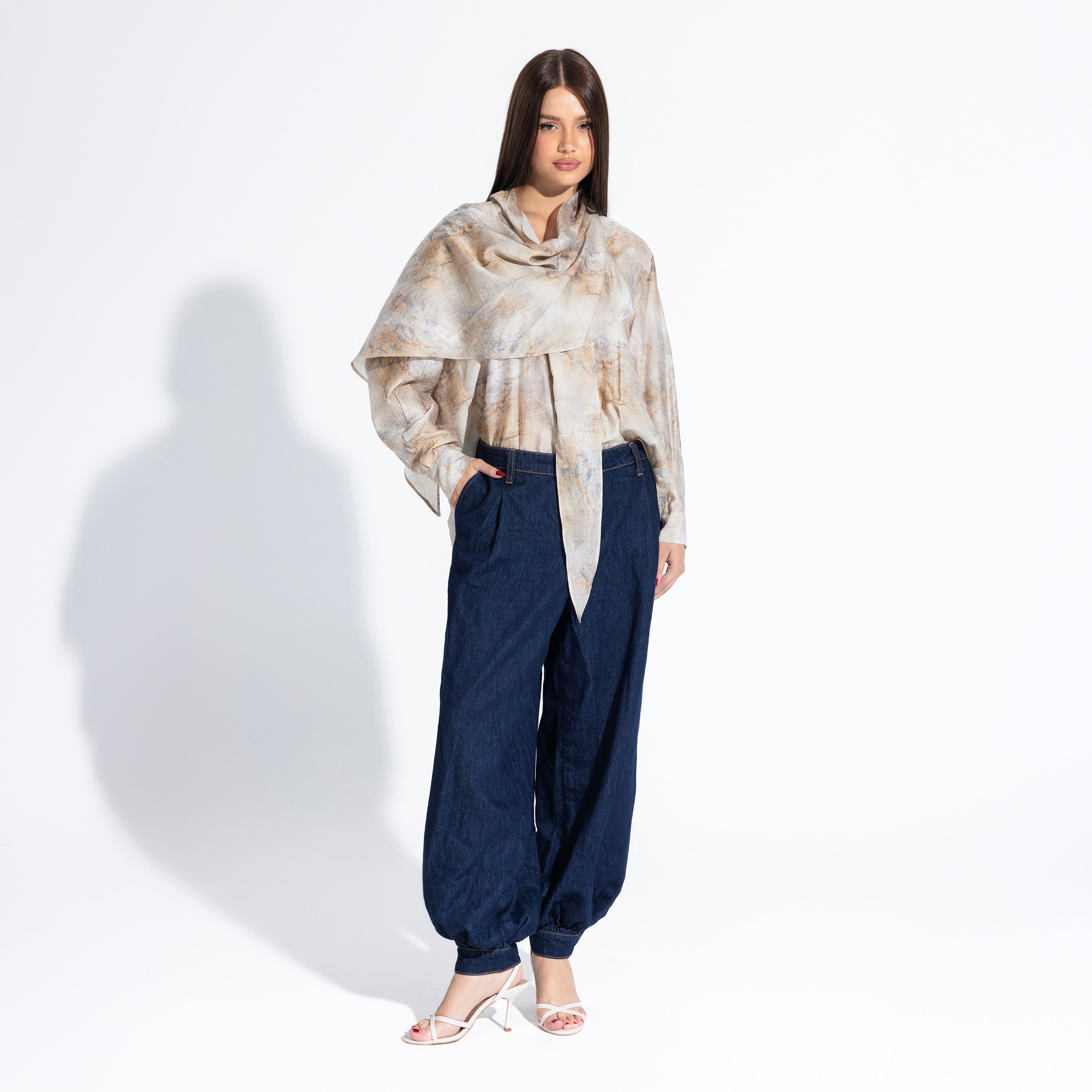Phoebe Blouse | Sand Black Swan Fashion