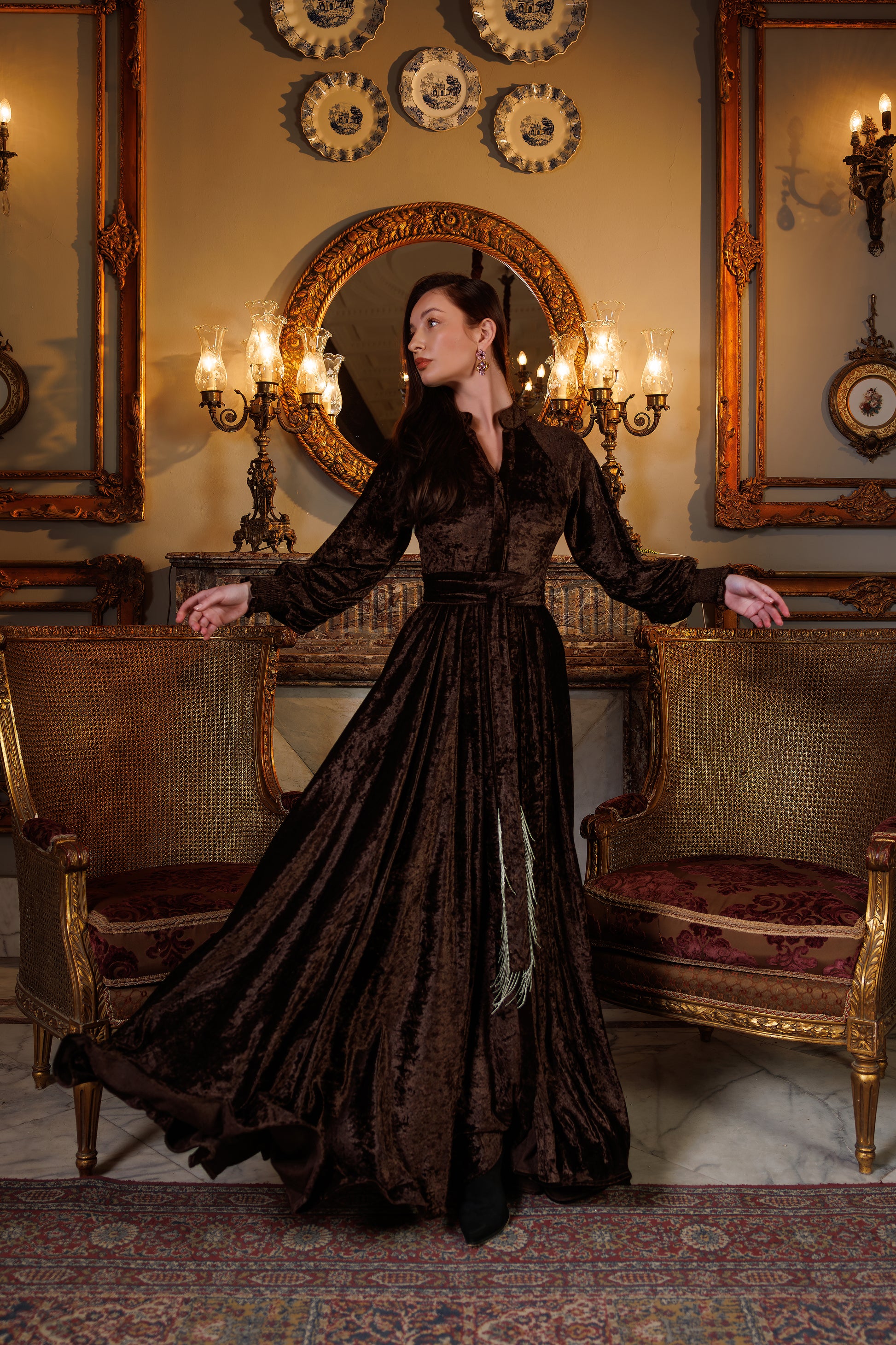 Raya Dress | Brown Black Swan Fashion