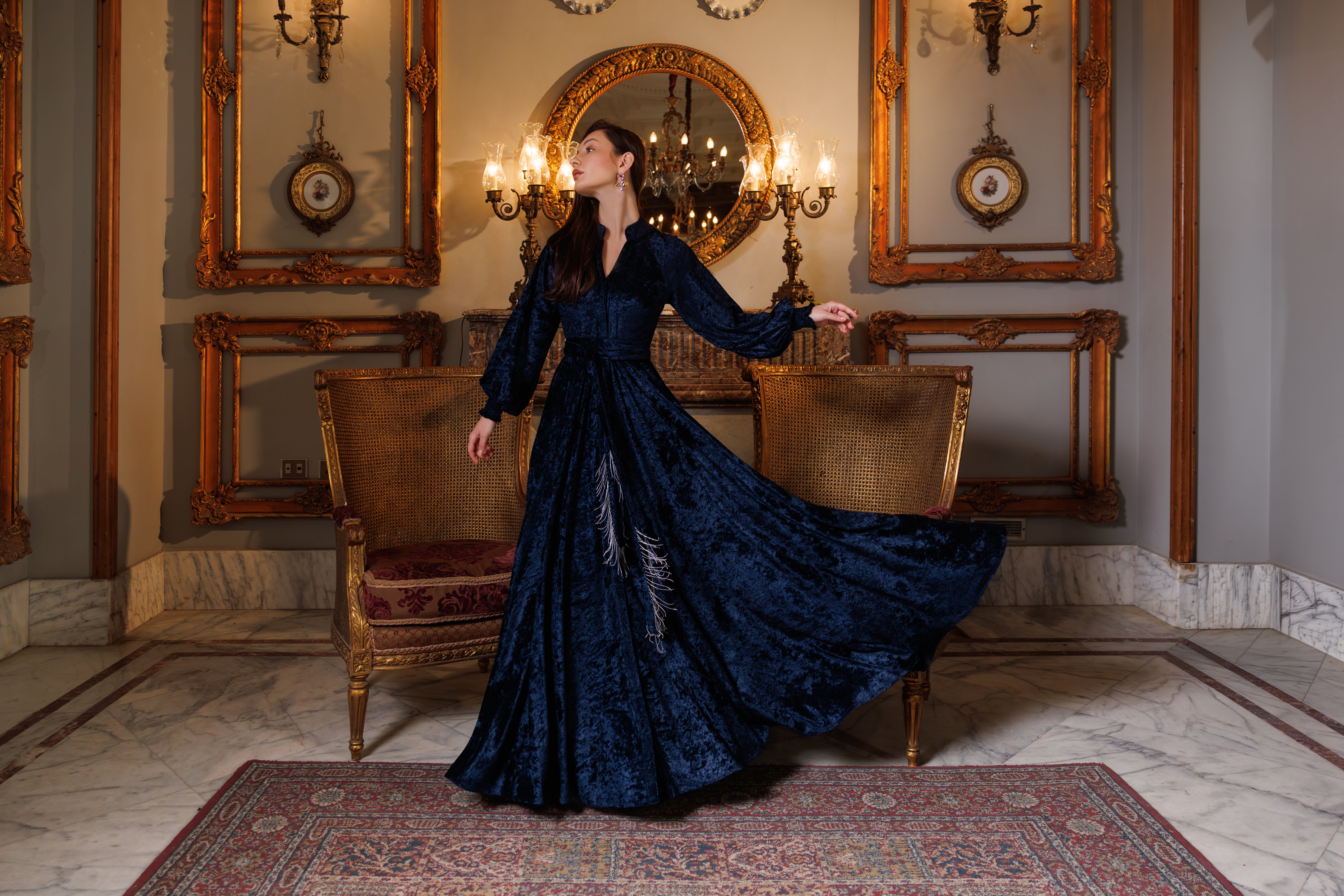 Raya Dress | Dark Blue Black Swan Fashion