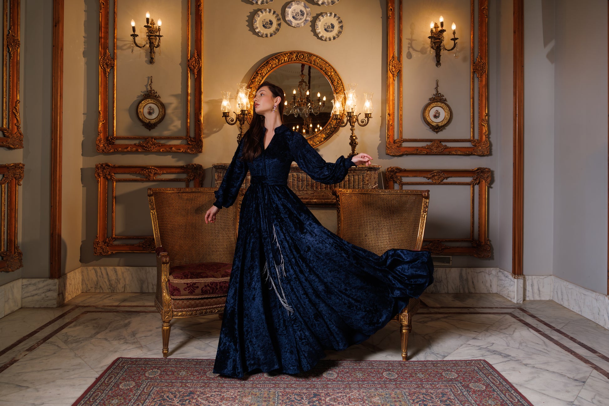 Raya Dress | Dark Blue Black Swan Fashion