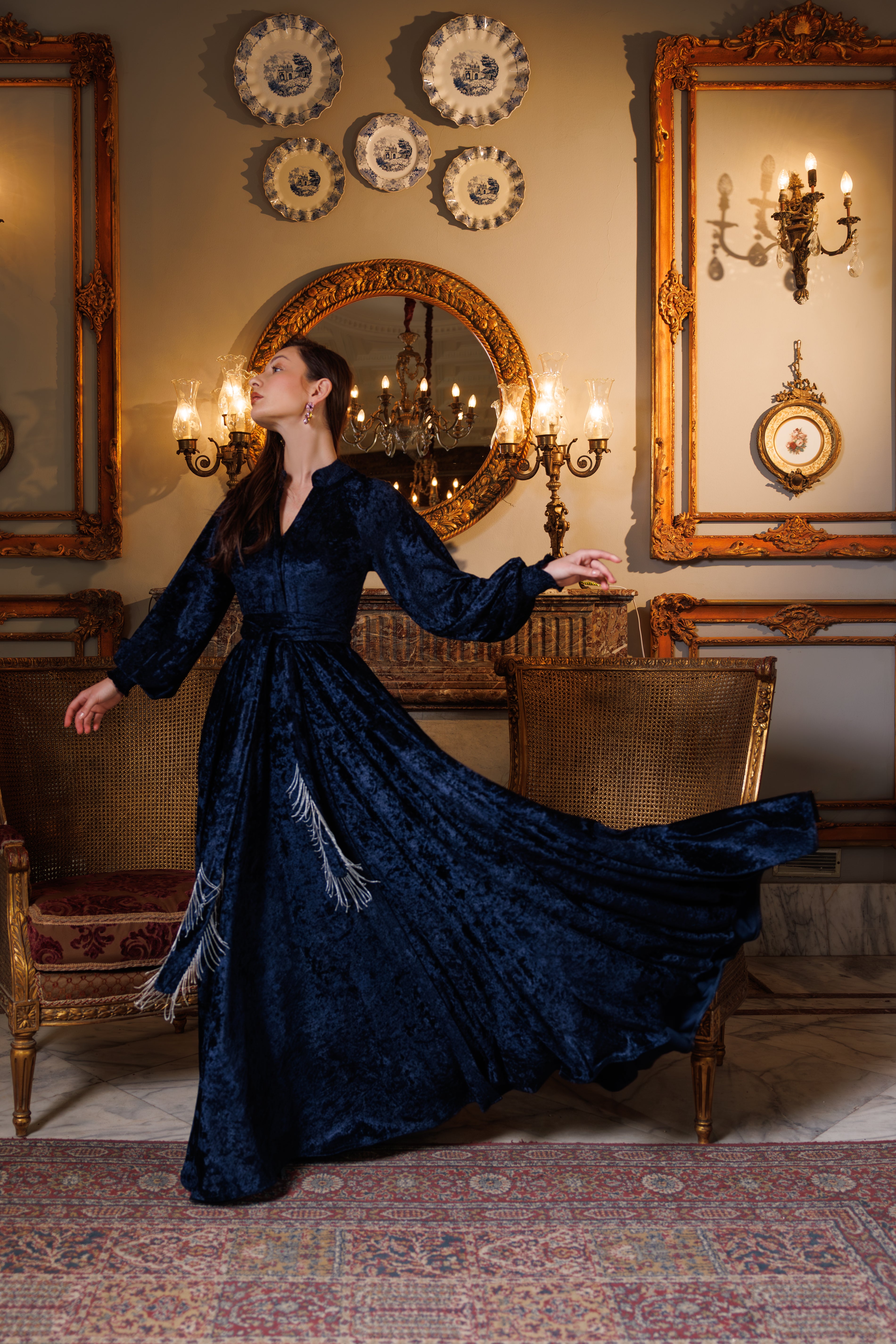Raya Dress | Dark Blue Black Swan Fashion