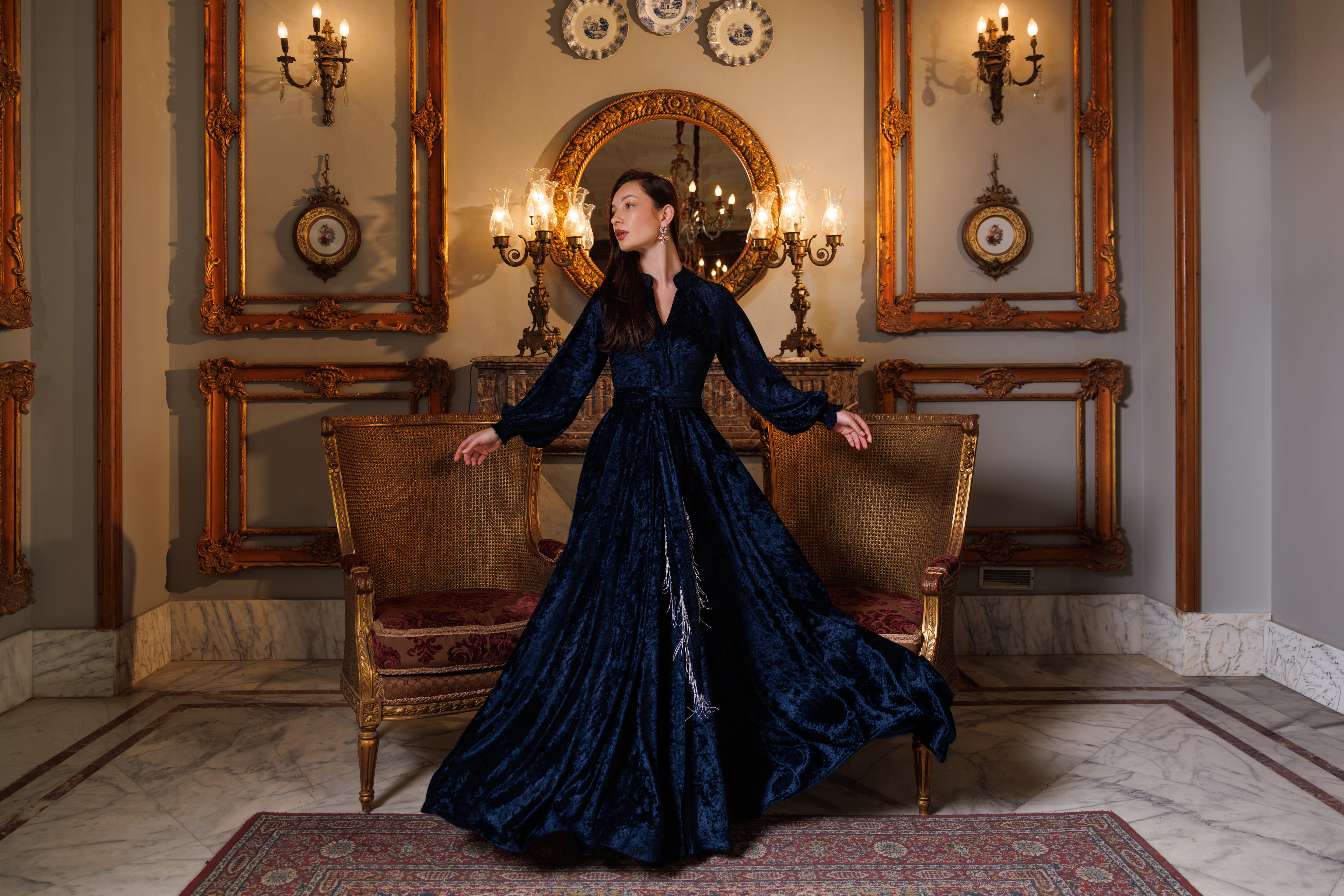 Raya Dress | Dark Blue Black Swan Fashion