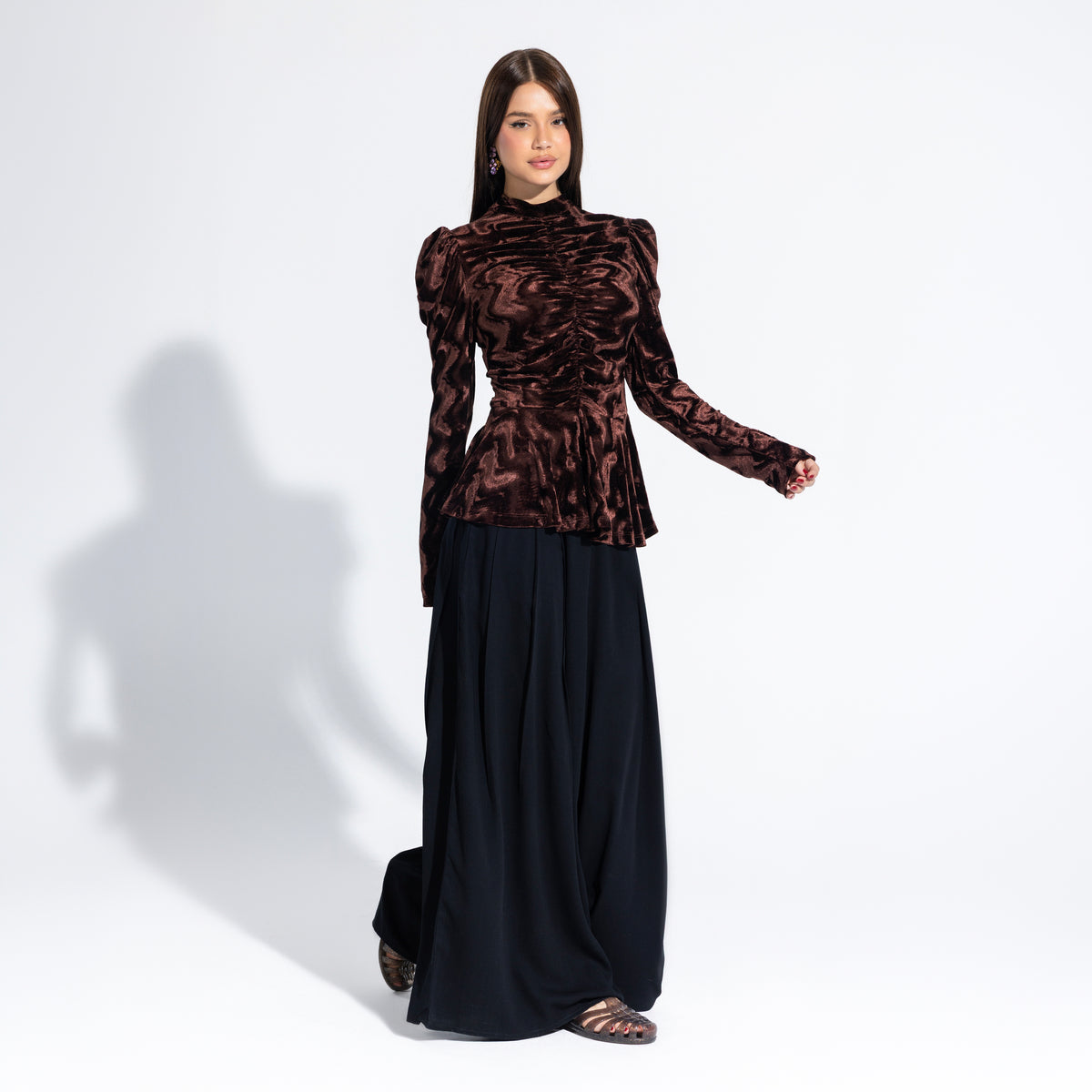Starling Blouse | Brown Black Swan Fashion