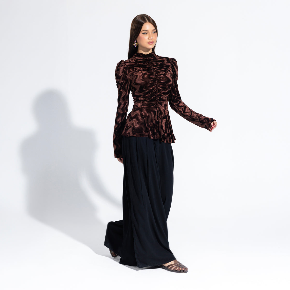 Starling Blouse | Brown Black Swan Fashion