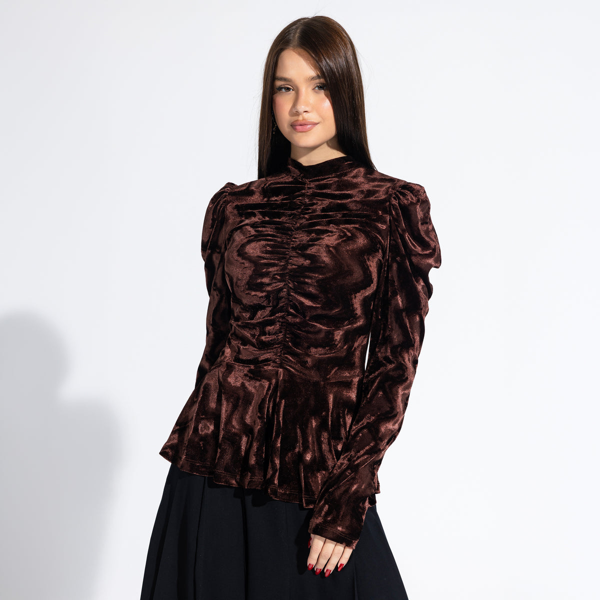 Starling Blouse | Brown Black Swan Fashion