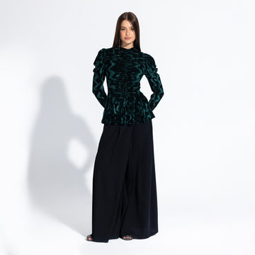 Starling Blouse | Dark Green Black Swan Fashion