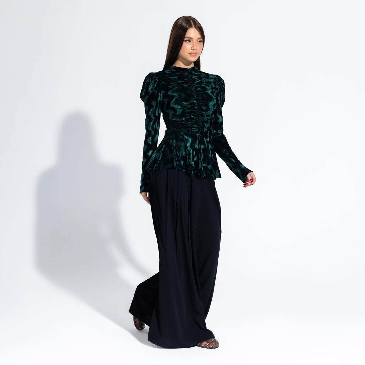 Starling Blouse | Dark Green Black Swan Fashion