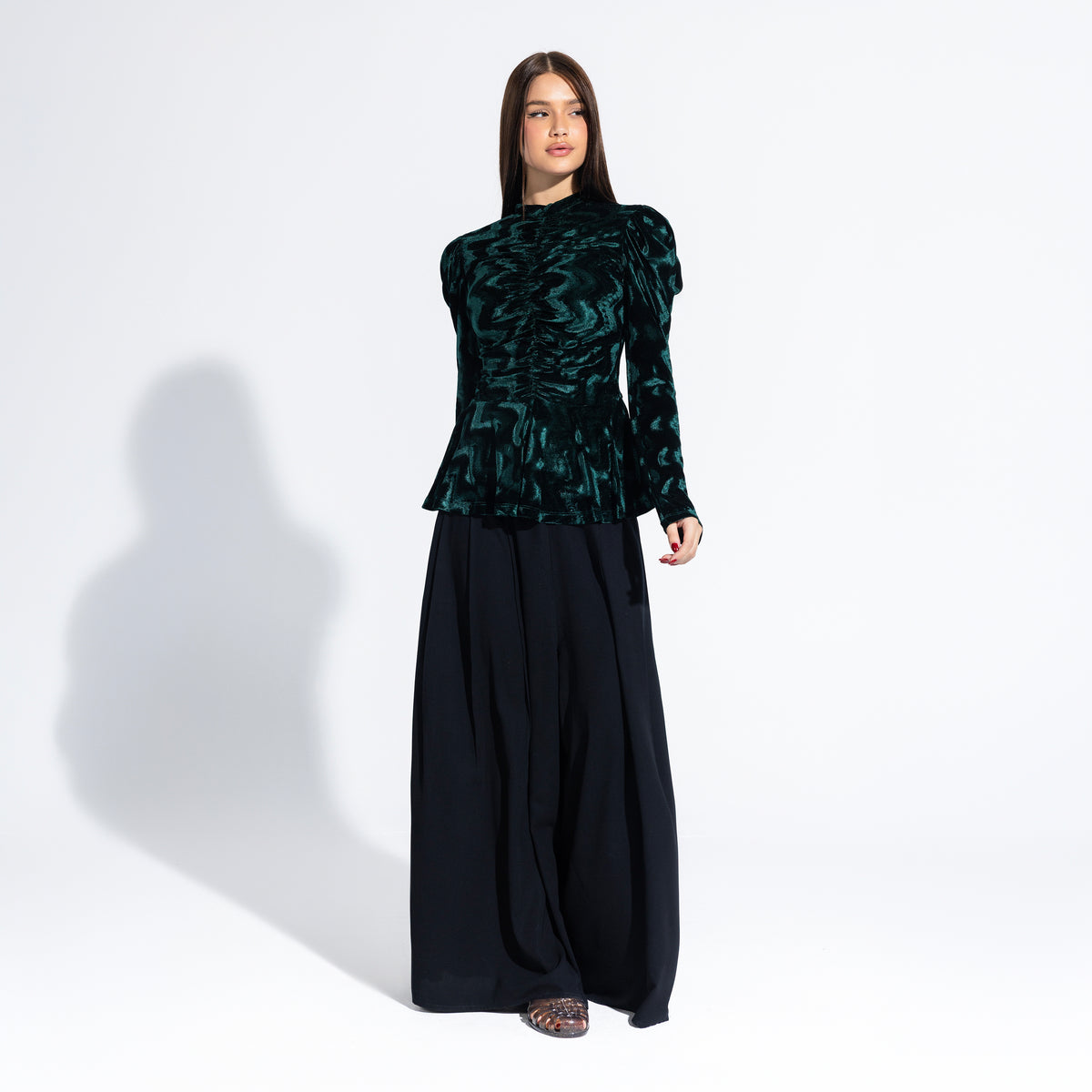 Starling Blouse | Dark Green Black Swan Fashion