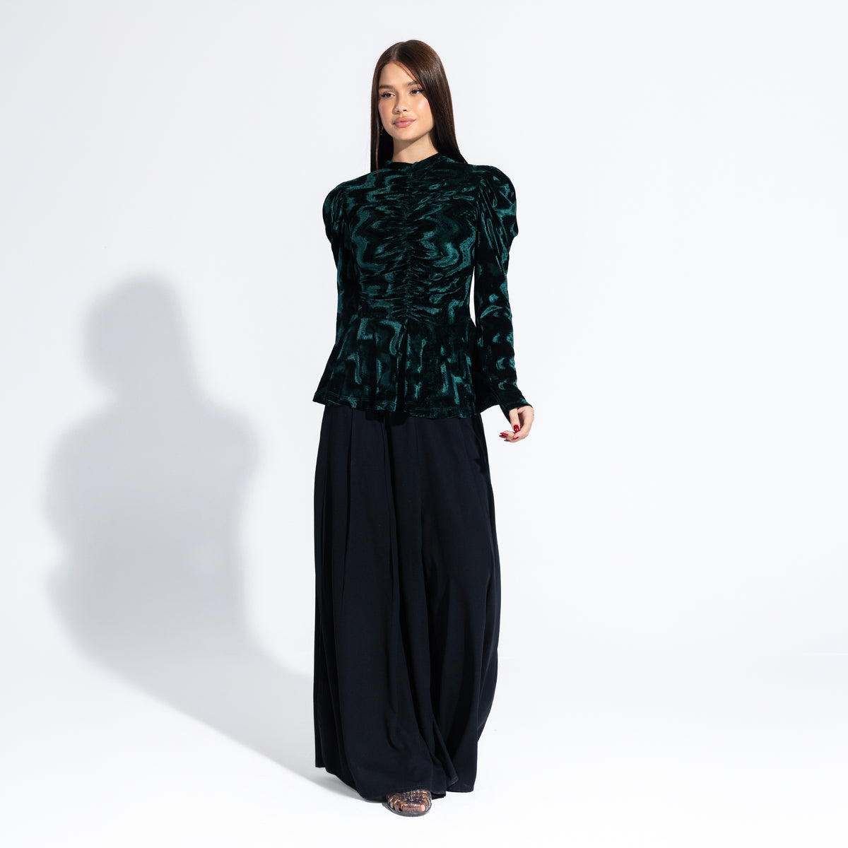 Starling Blouse | Dark Green Black Swan Fashion