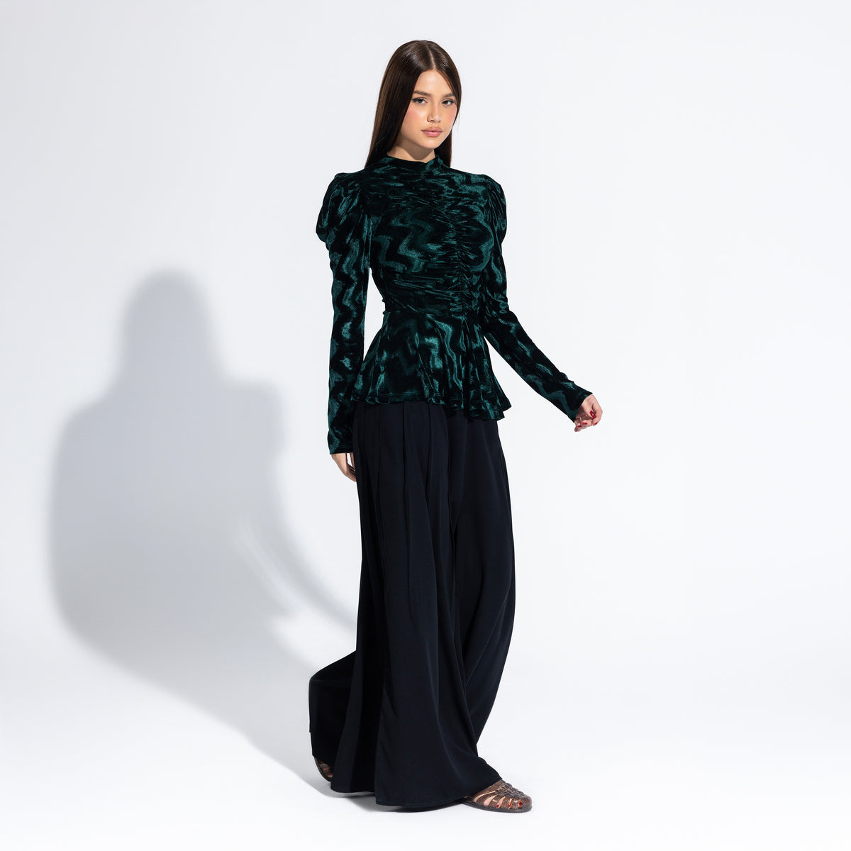 Starling Blouse | Dark Green Black Swan Fashion