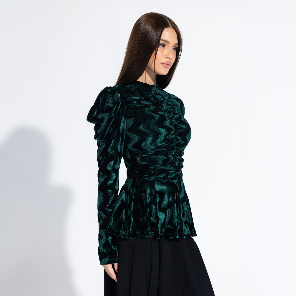 Starling Blouse | Dark Green Black Swan Fashion