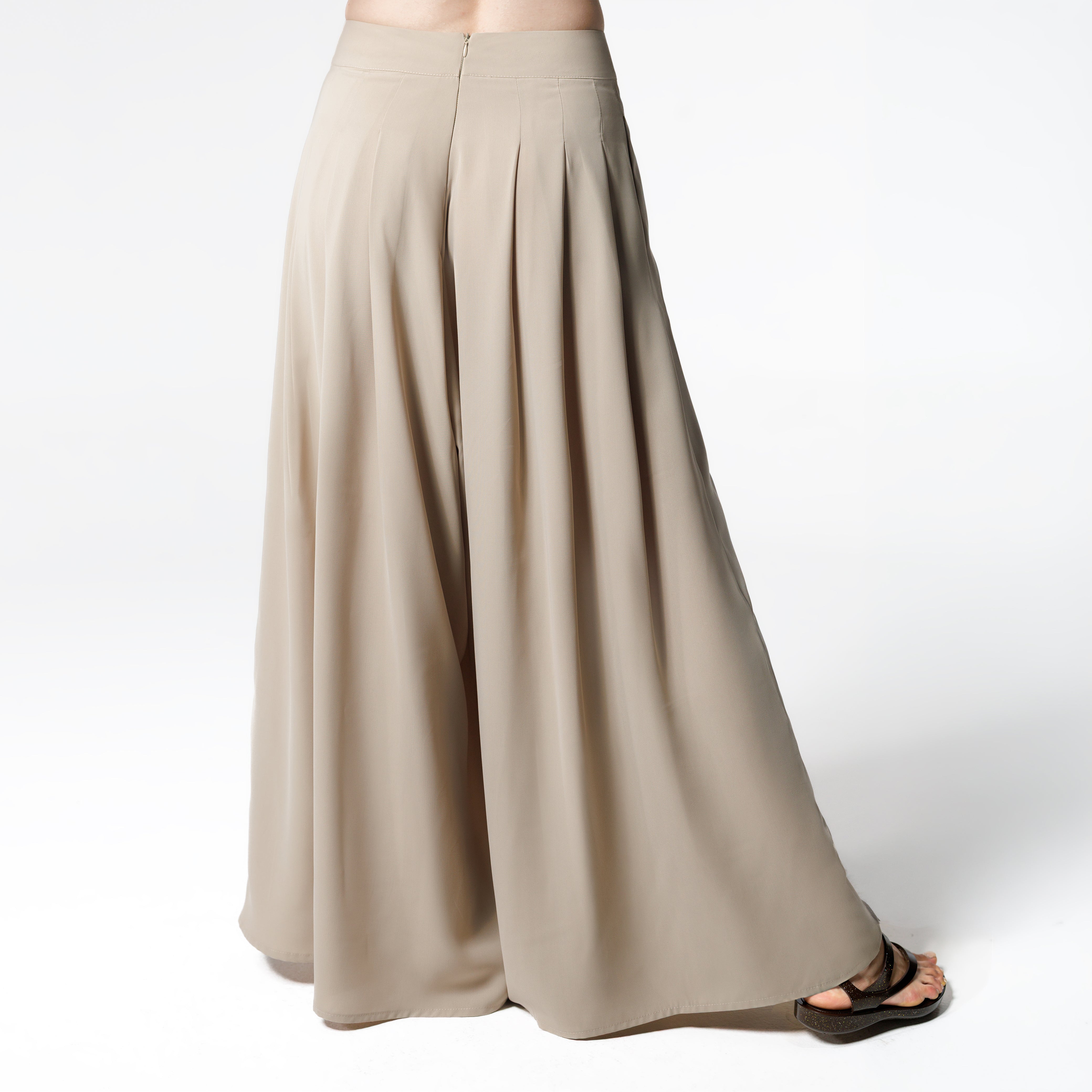 Wide Leg Pants | Cream Black Swan Fashion